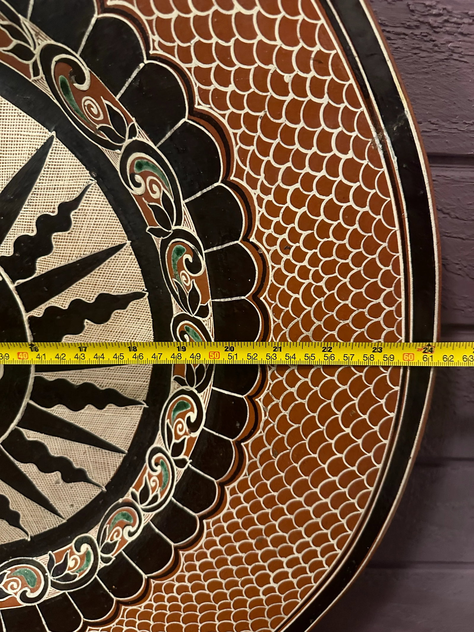 Late 20th Century Sun Folk Art Plate From Tonala, Mexico - 6