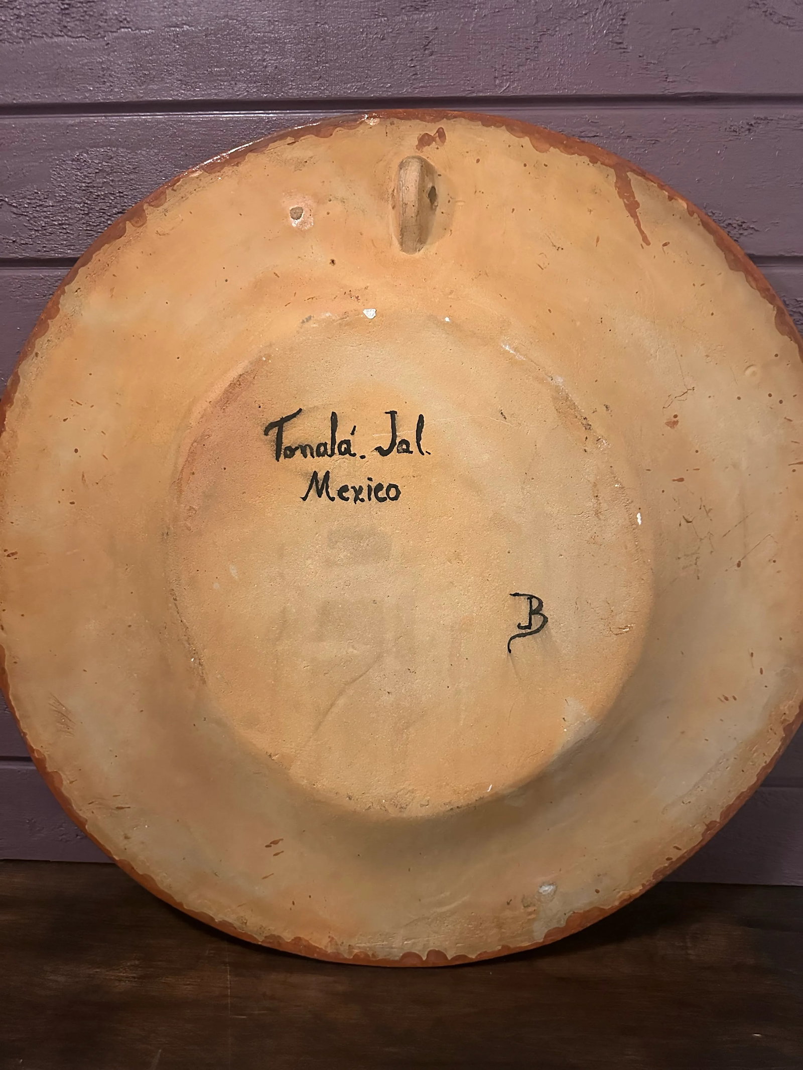 Late 20th Century Sun Folk Art Plate From Tonala, Mexico - 9
