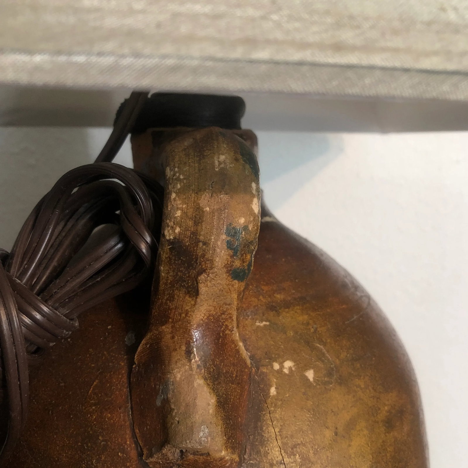 Vintage Crock Wear Jug and Shade - 8