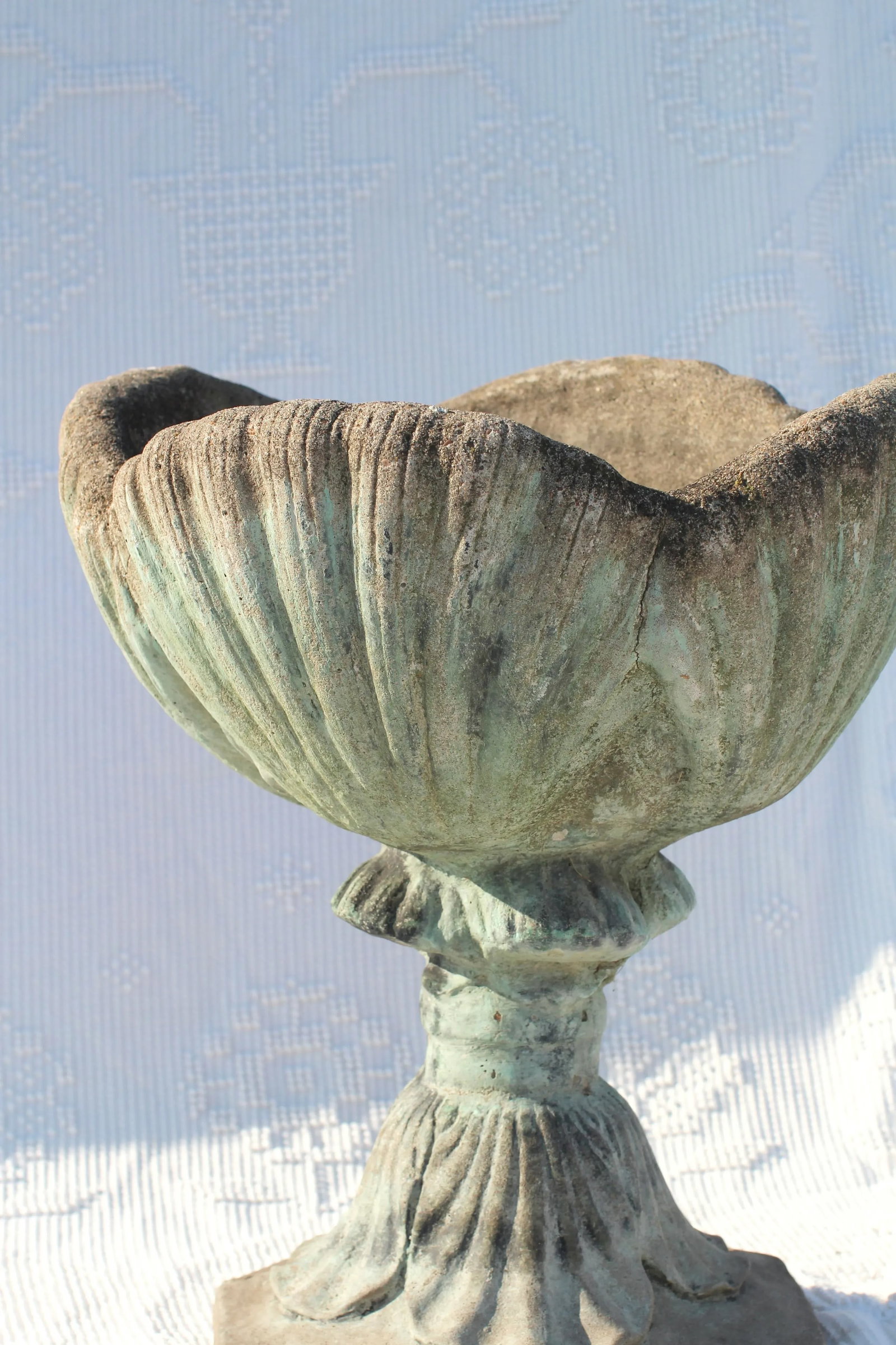 Mid 20th Century Seashell Concrete Planter - 4