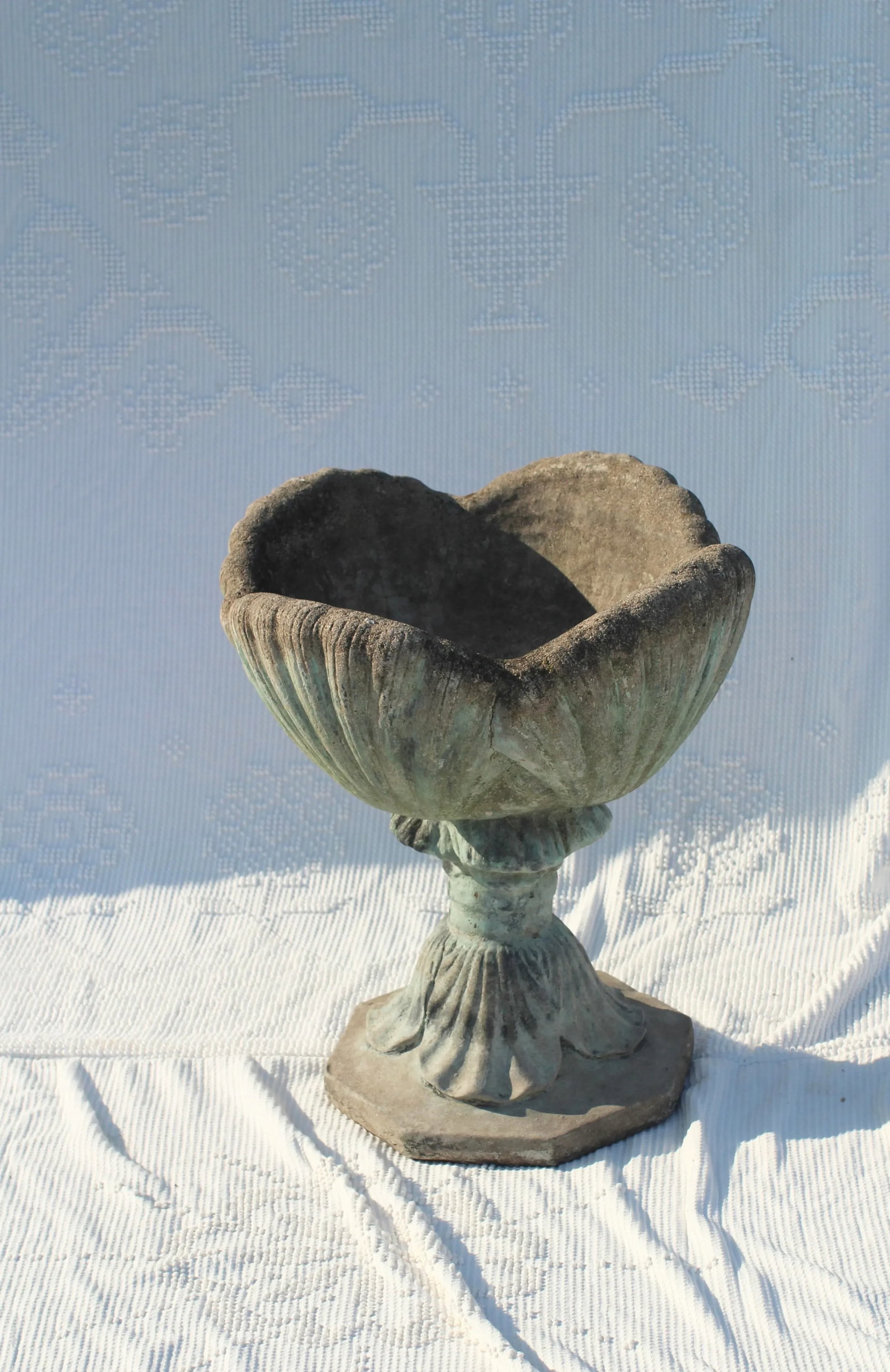 Mid 20th Century Seashell Concrete Planter - 7