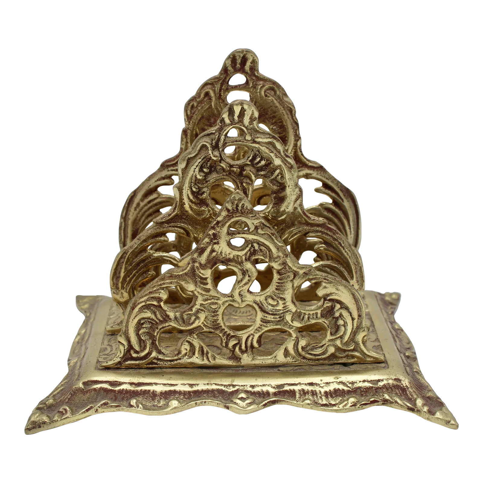 Art Nouveau Brass Letter Rack: A superb Art Nouveau brass letter rack. This antique piece is so lovely. It holds a timeless elegance. Condition: Alterations: Original Condition Unaltered Imperfections: Some Imperfections Condition