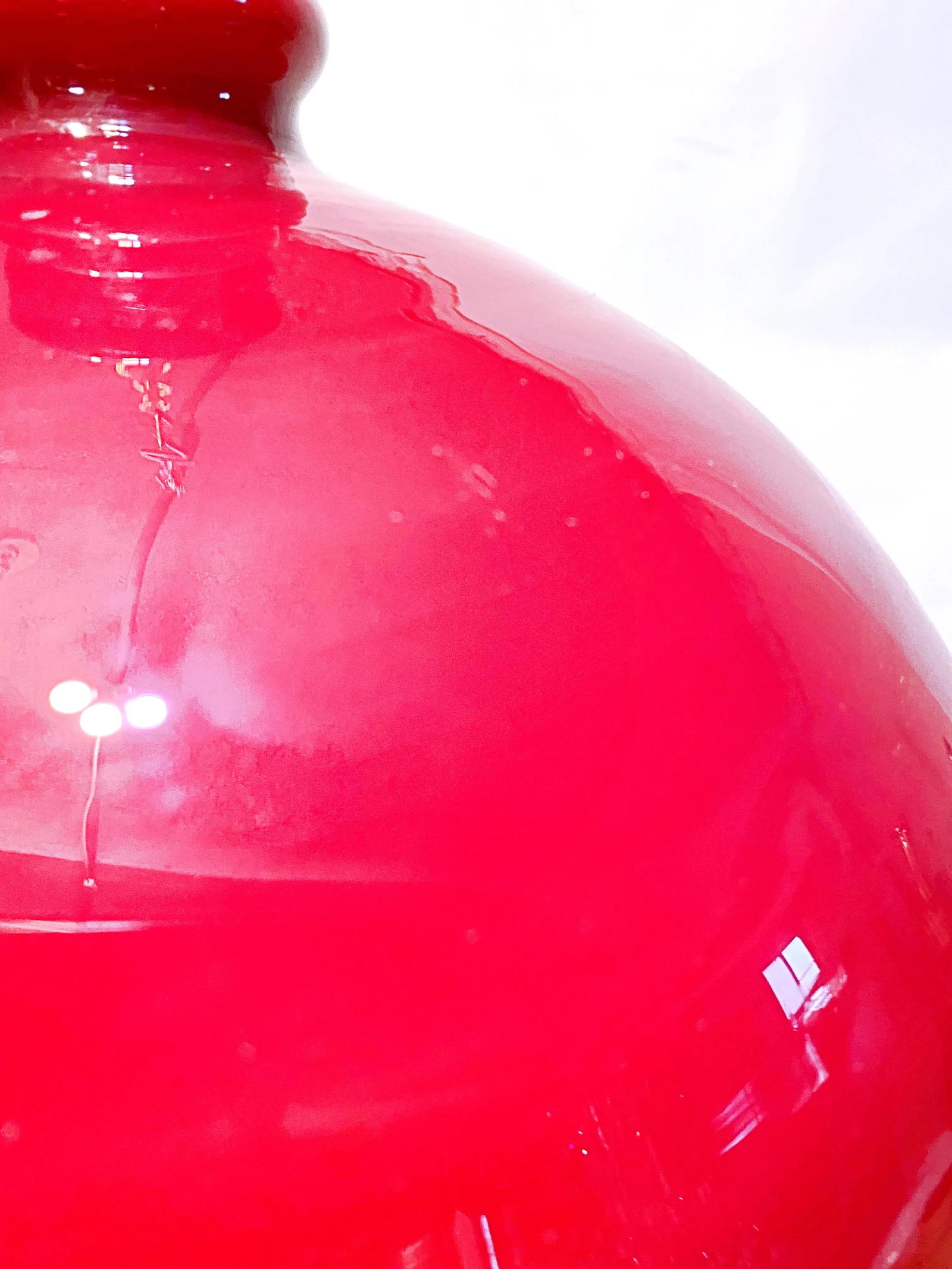 Vintage Red Glass Pendant Light - 5