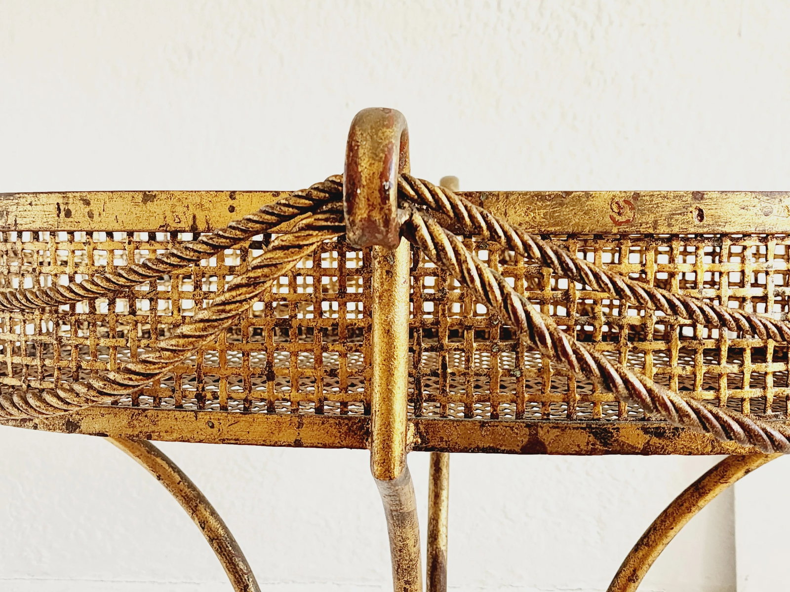 Vintage Hollywood Regency Style Gilt Iron Plant Stand - 5