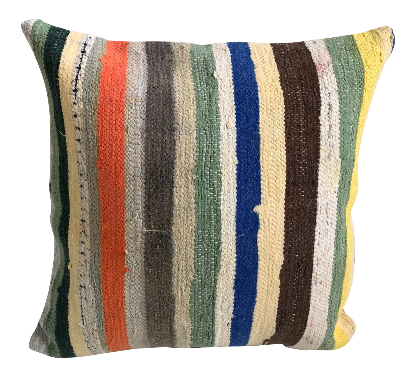 Turkish Striped Design Anatolian Kilim Pillow: Handmade Pillow, Decorative Kilim Pillow, Turkish Pillow, Vintage Pillow, Lumbar Pillow, Vintage Pillow, Sofa Pillow. Traditional Pillow, Turkish Anatolian Cushion Cover Pillow. Just Pillow Cover No I