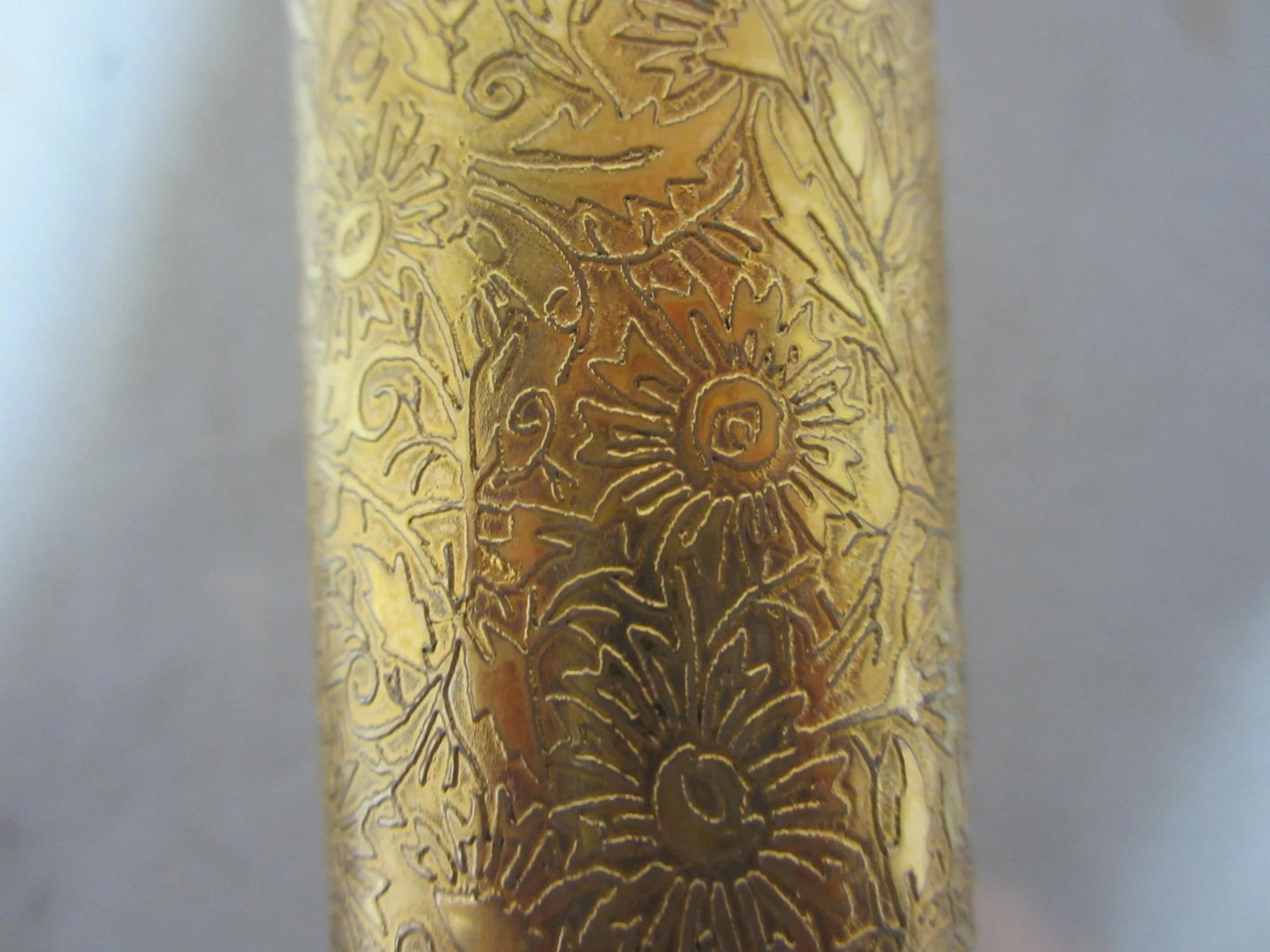 1970s Hollywood Regency Gold Bud Vases - a Pair - 5
