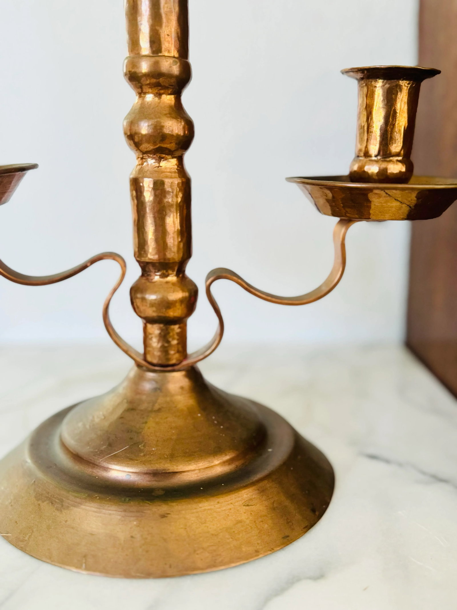 Vintage Copper Candelabra - 2