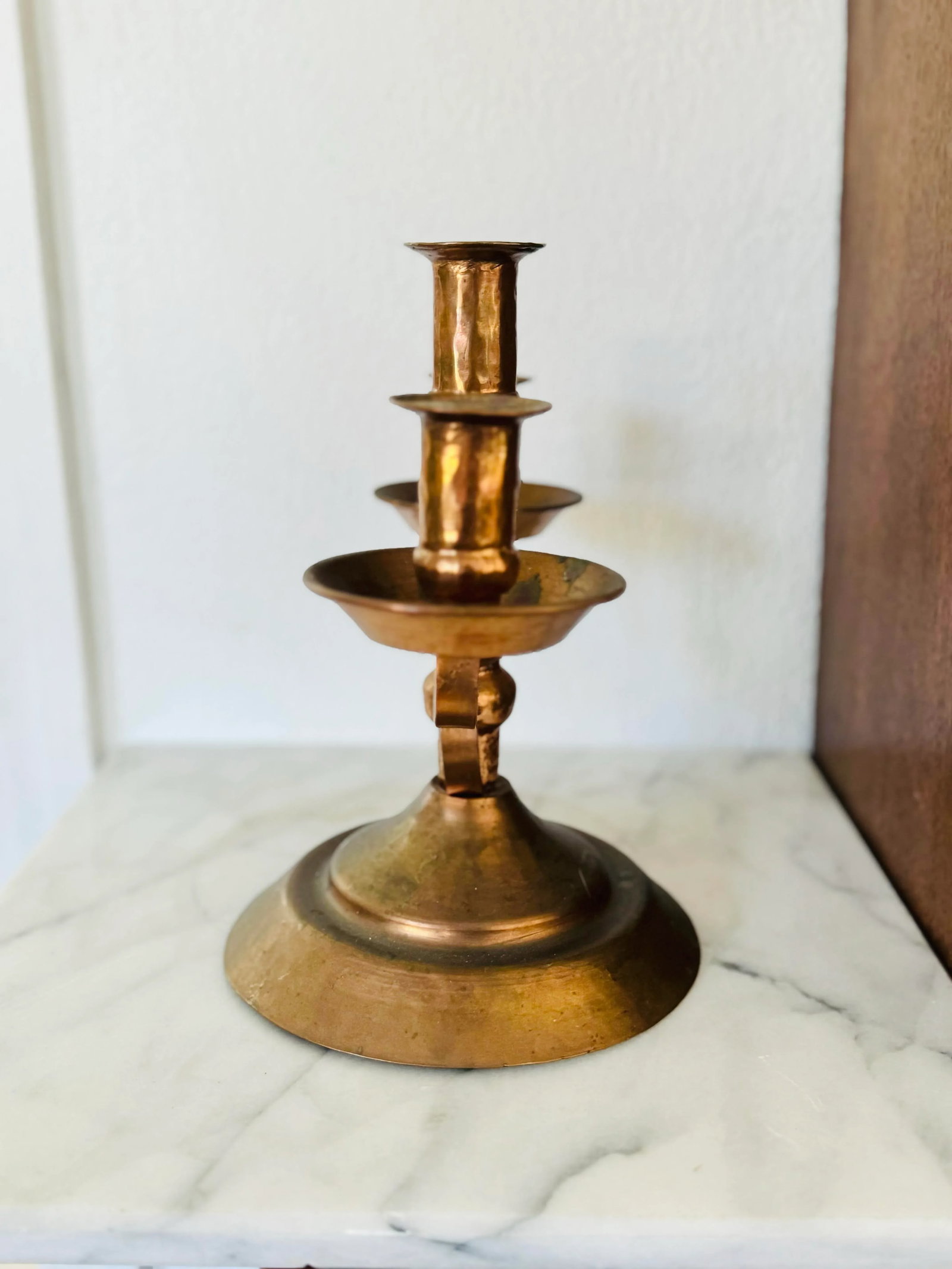 Vintage Copper Candelabra - 3