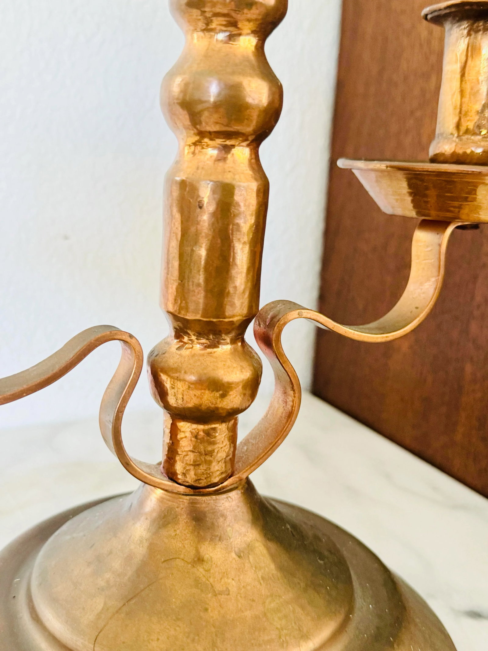 Vintage Copper Candelabra - 4