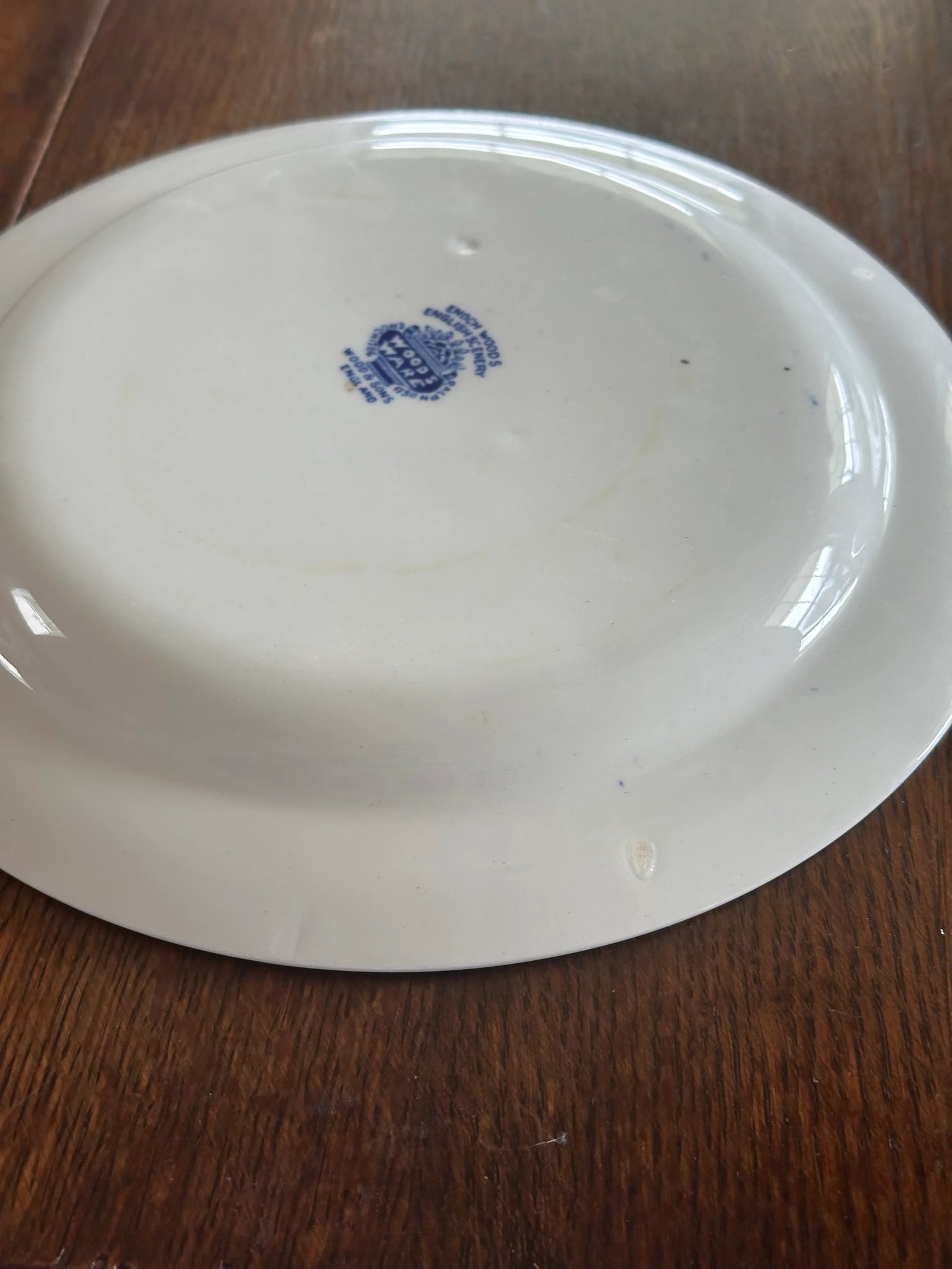 Vintage Pountney & Co the Thames at Pangbourne Blue White Plate - 5