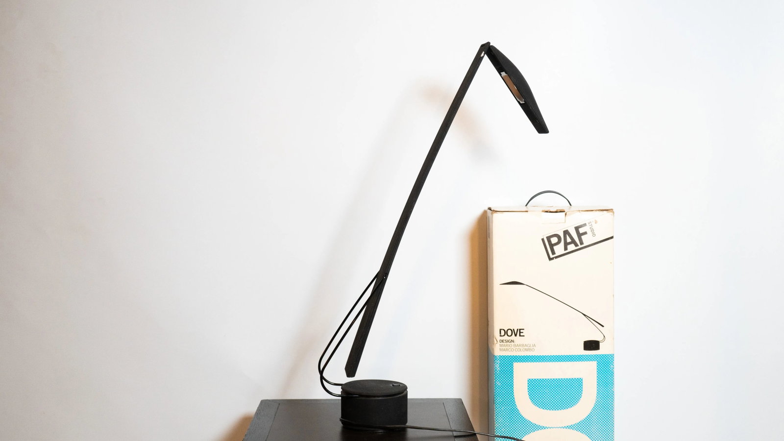 1980s Mario Barbaglia & Marco Colombo for Paf Studio Dove Lamp With Original Box - 2