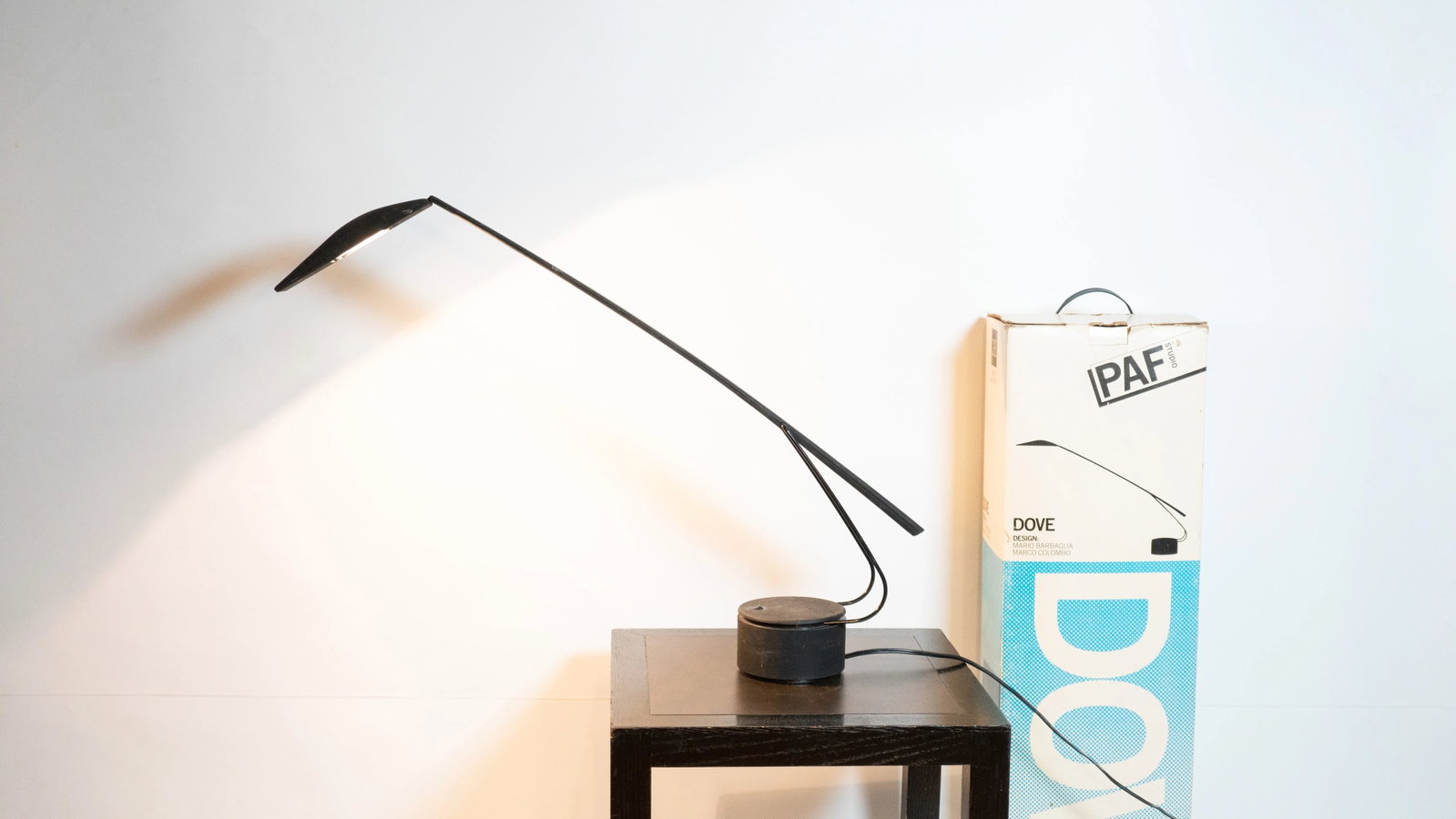1980s Mario Barbaglia & Marco Colombo for Paf Studio Dove Lamp With Original Box - 3
