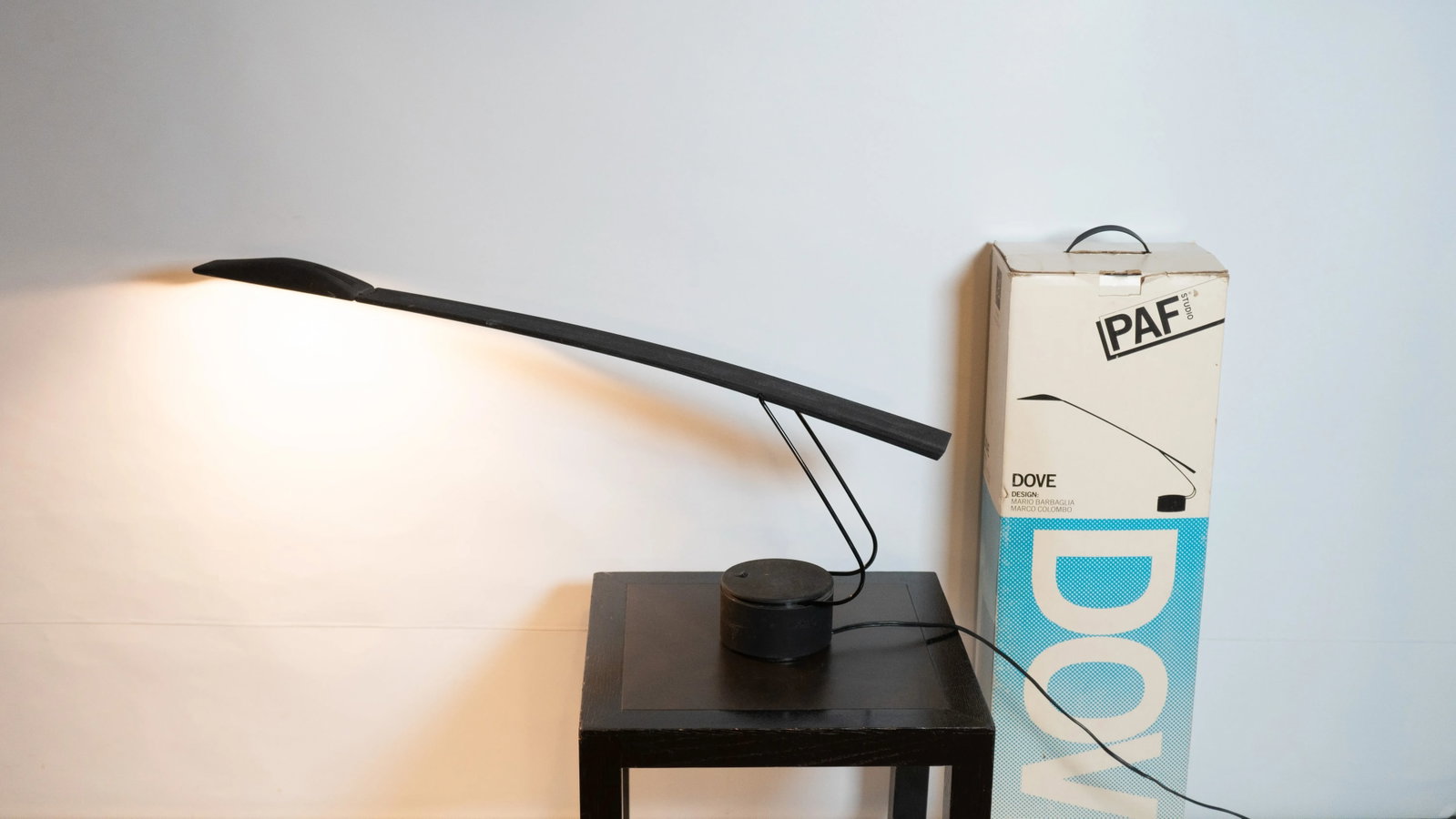 1980s Mario Barbaglia & Marco Colombo for Paf Studio Dove Lamp With Original Box - 4