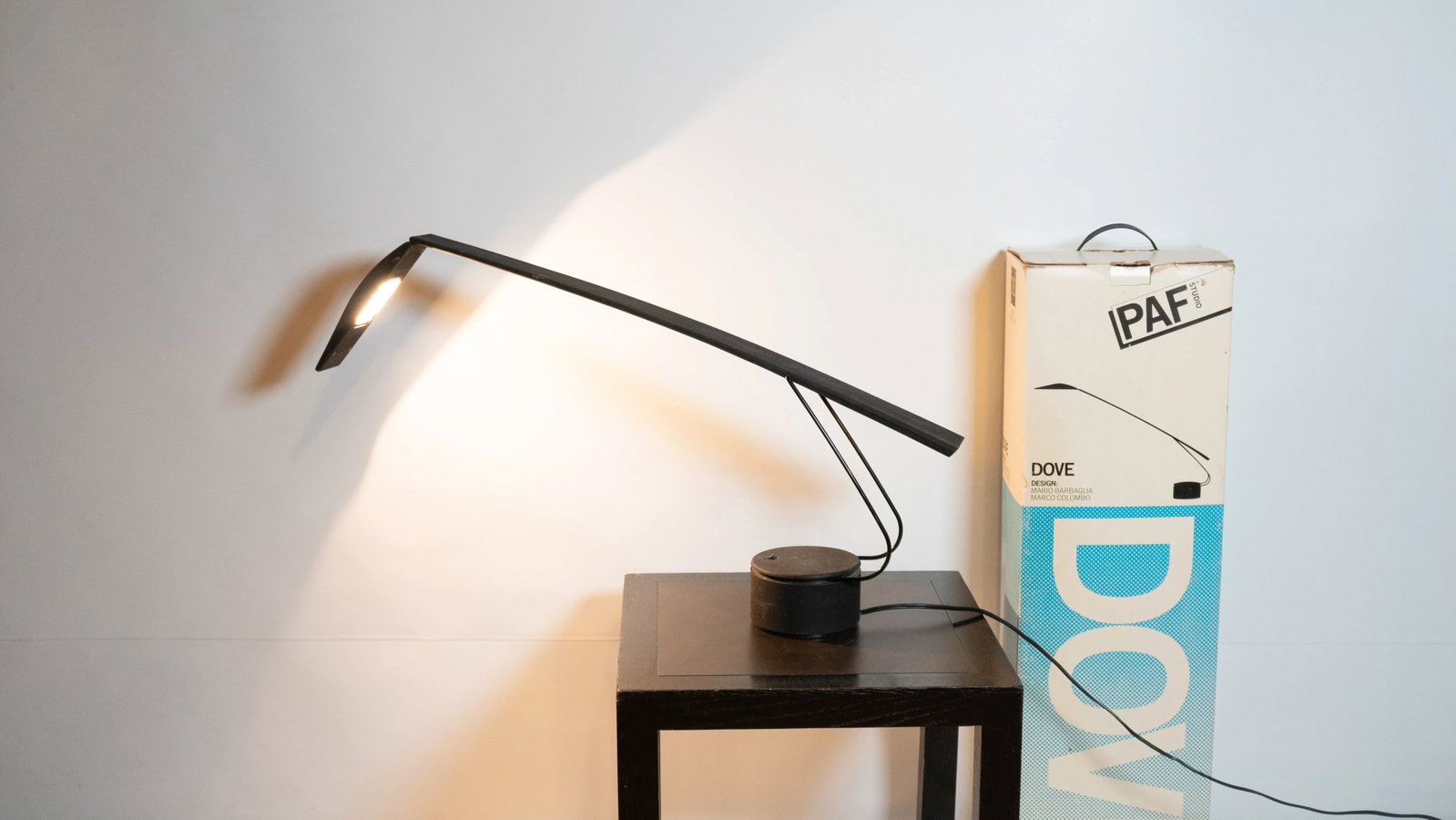 1980s Mario Barbaglia & Marco Colombo for Paf Studio Dove Lamp With Original Box - 5
