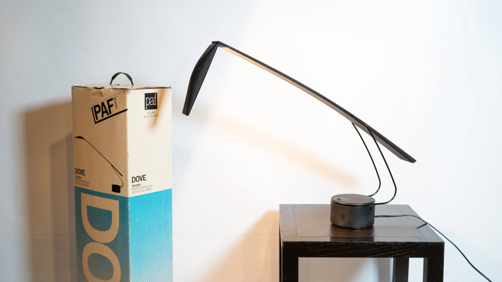 1980s Mario Barbaglia & Marco Colombo for Paf Studio Dove Lamp With Original Box - 6