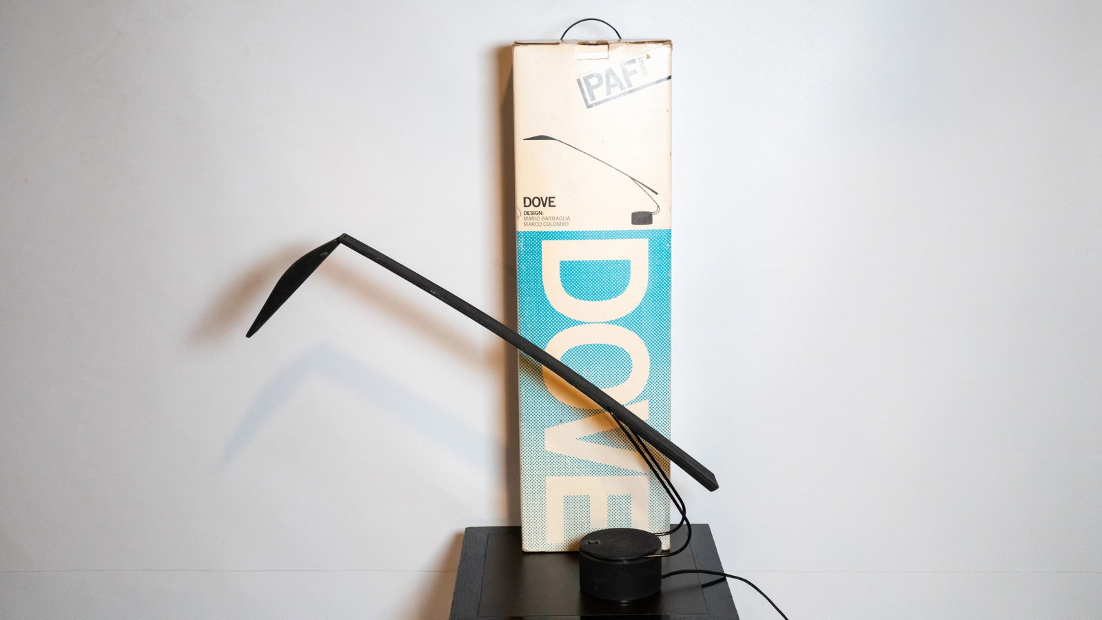 1980s Mario Barbaglia & Marco Colombo for Paf Studio Dove Lamp With Original Box - 7