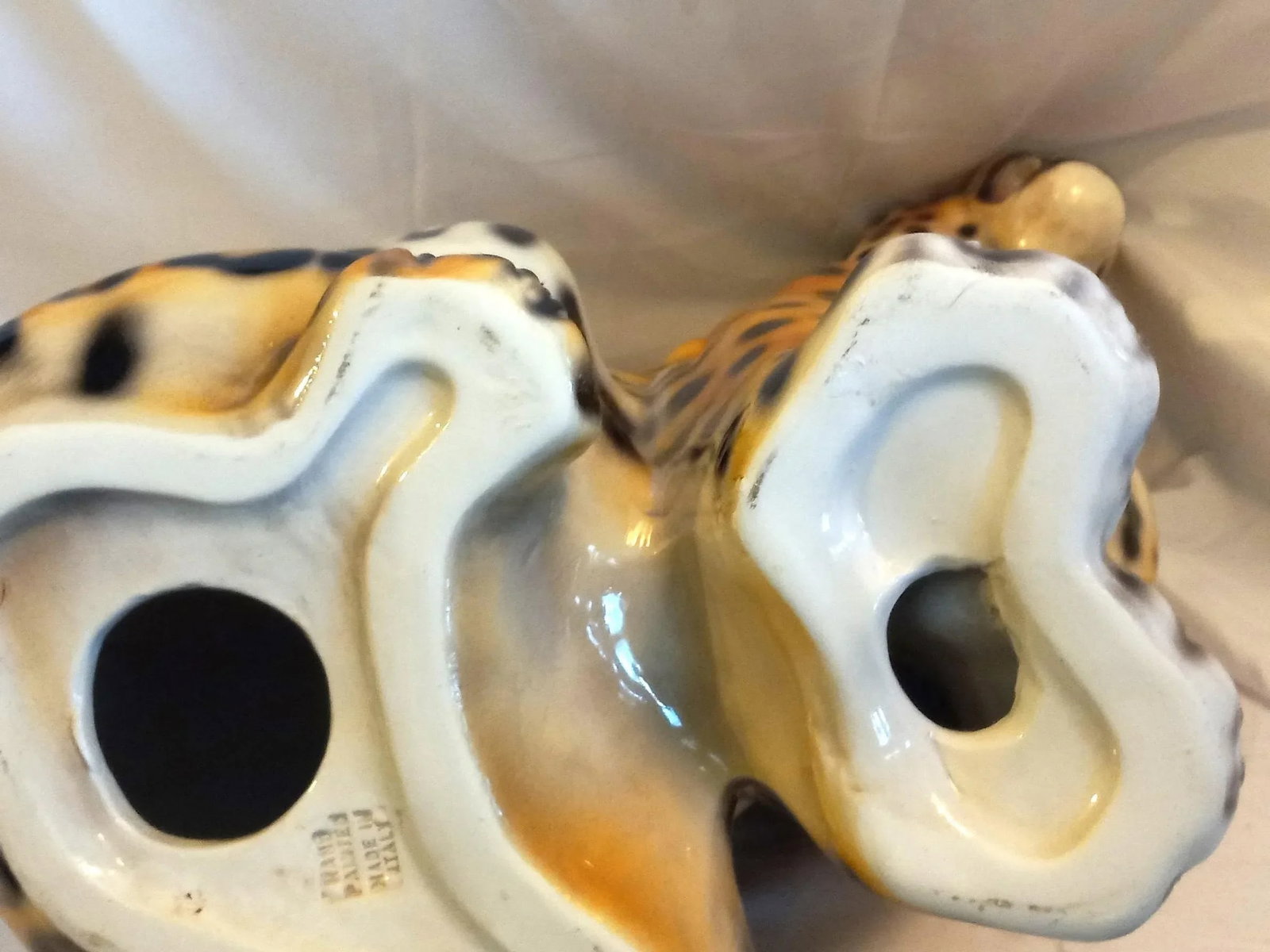 1990s Large Glass/Ceramic Sculpture of African Leopard - 11