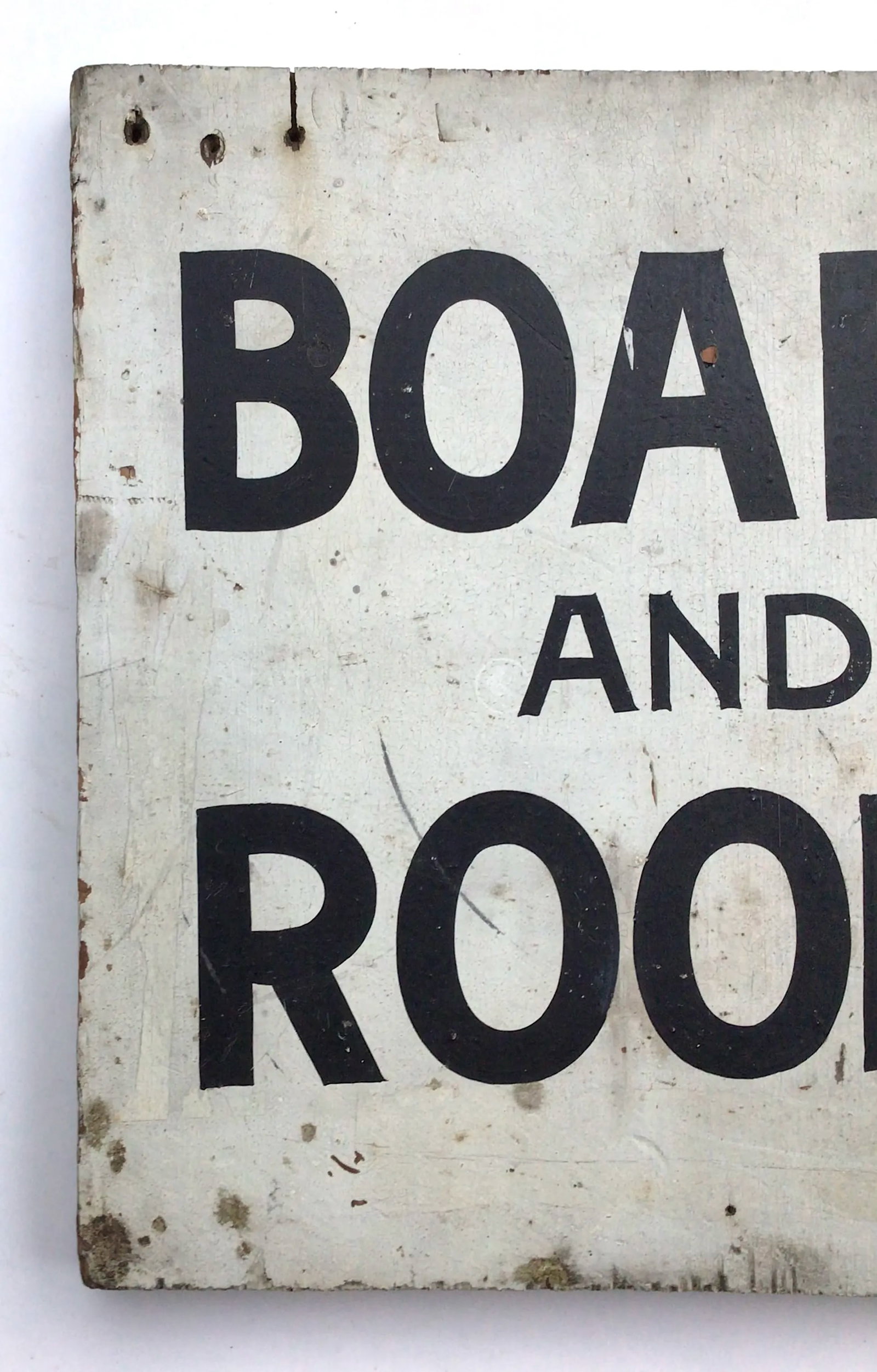 Vintage Wood Board and Rooms Sign - 2