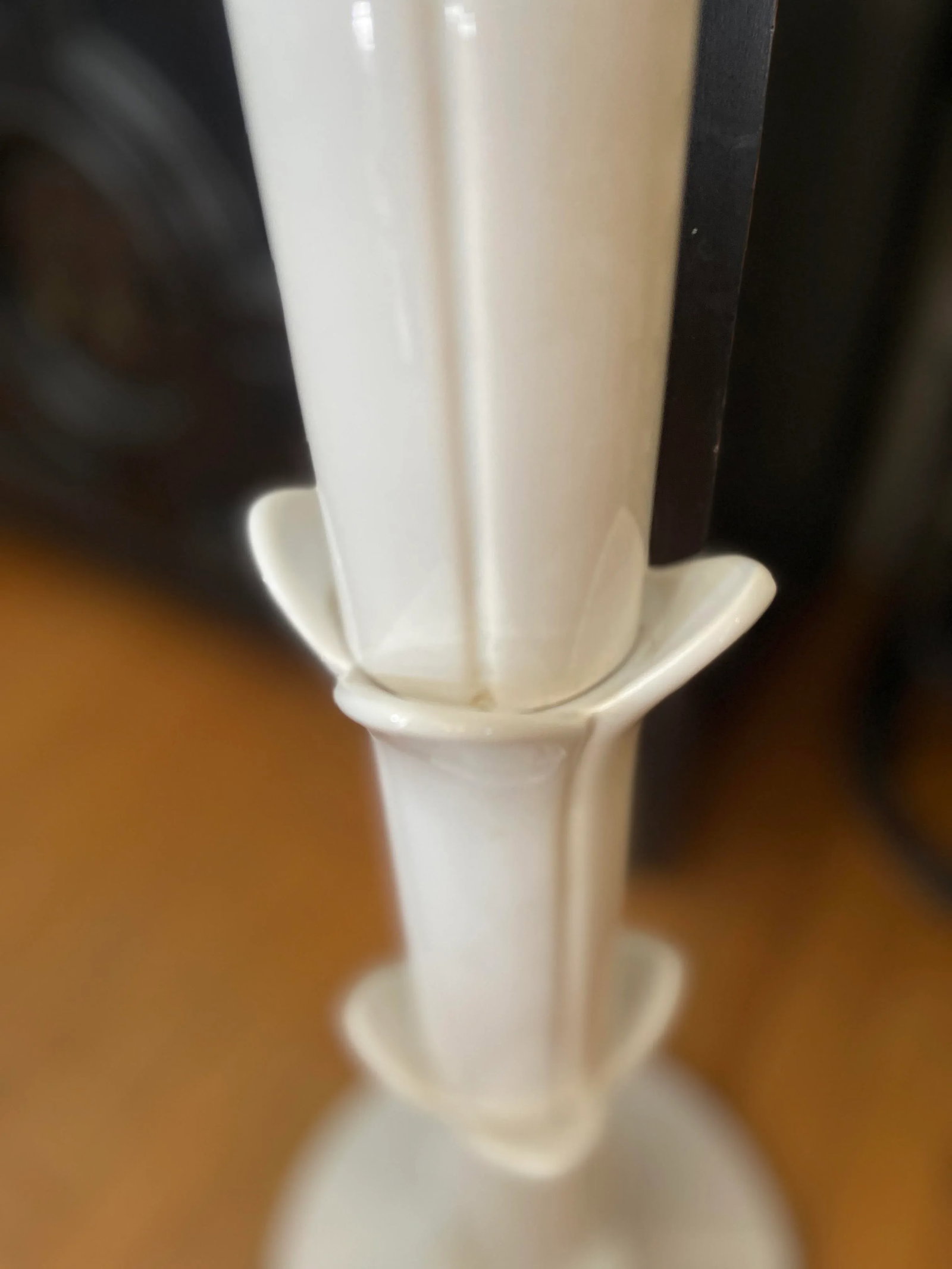 1960s White Glossy Lotus Floor Lamp Attributed to Serge Roche - 5