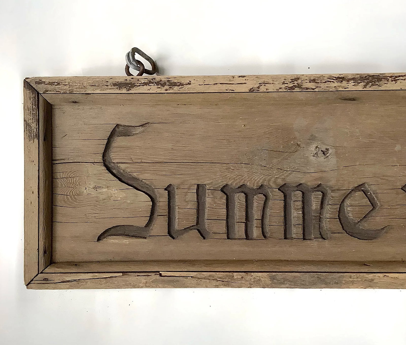 Antique Summerhill Wood Sign - 2