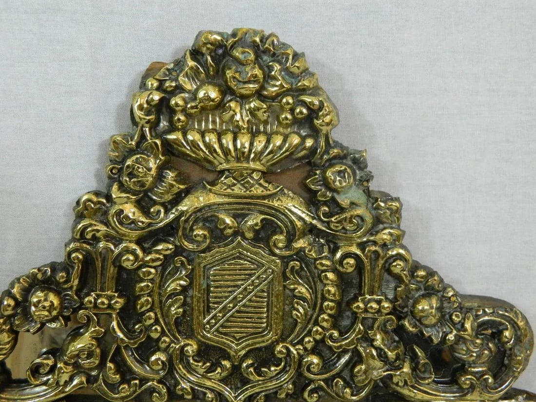 19th Century French Brass Small Pillow Mirror - 3