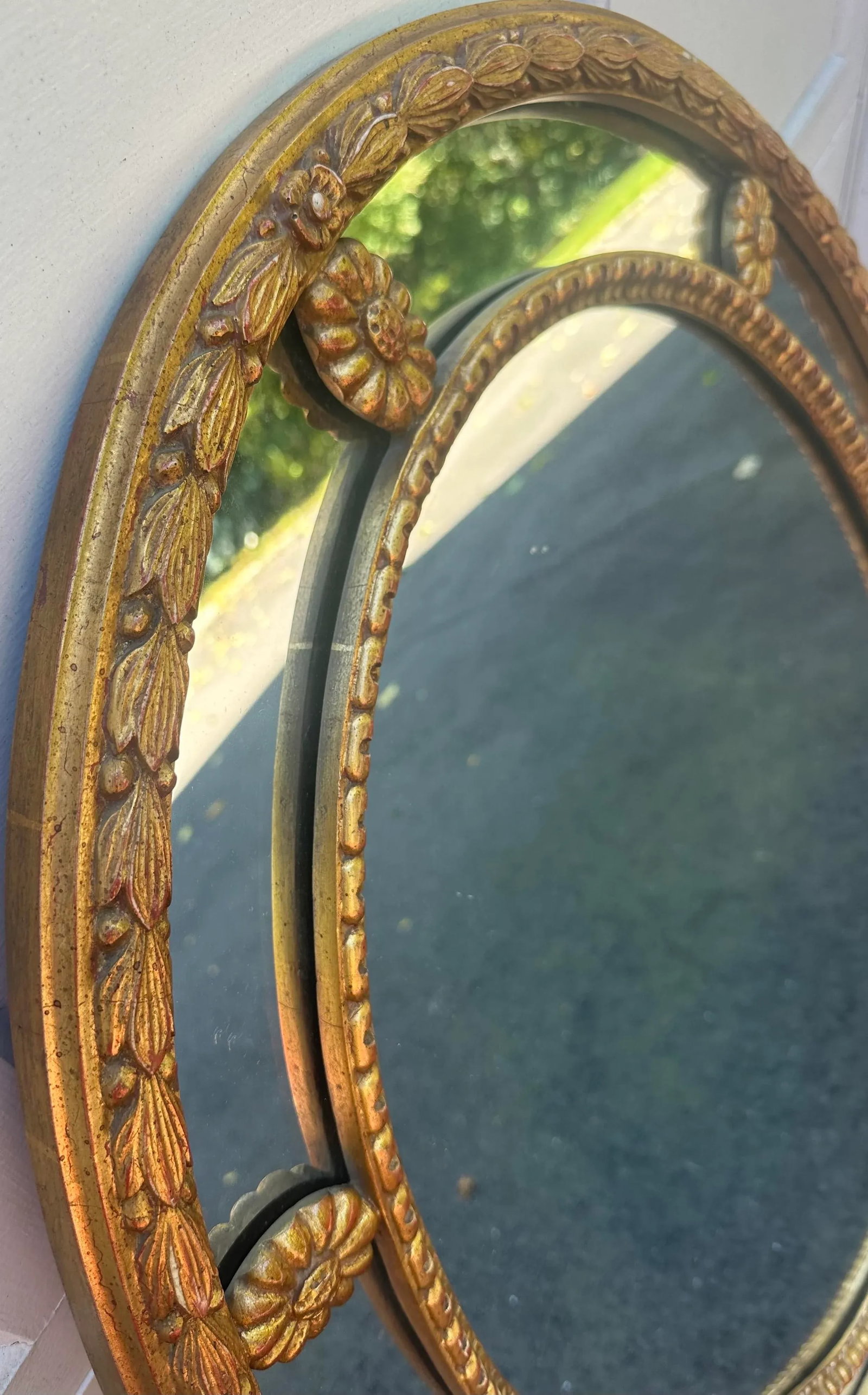 Mirror Fair Carved Oval Giltwood Mirror by Stephen Cavallo - 3