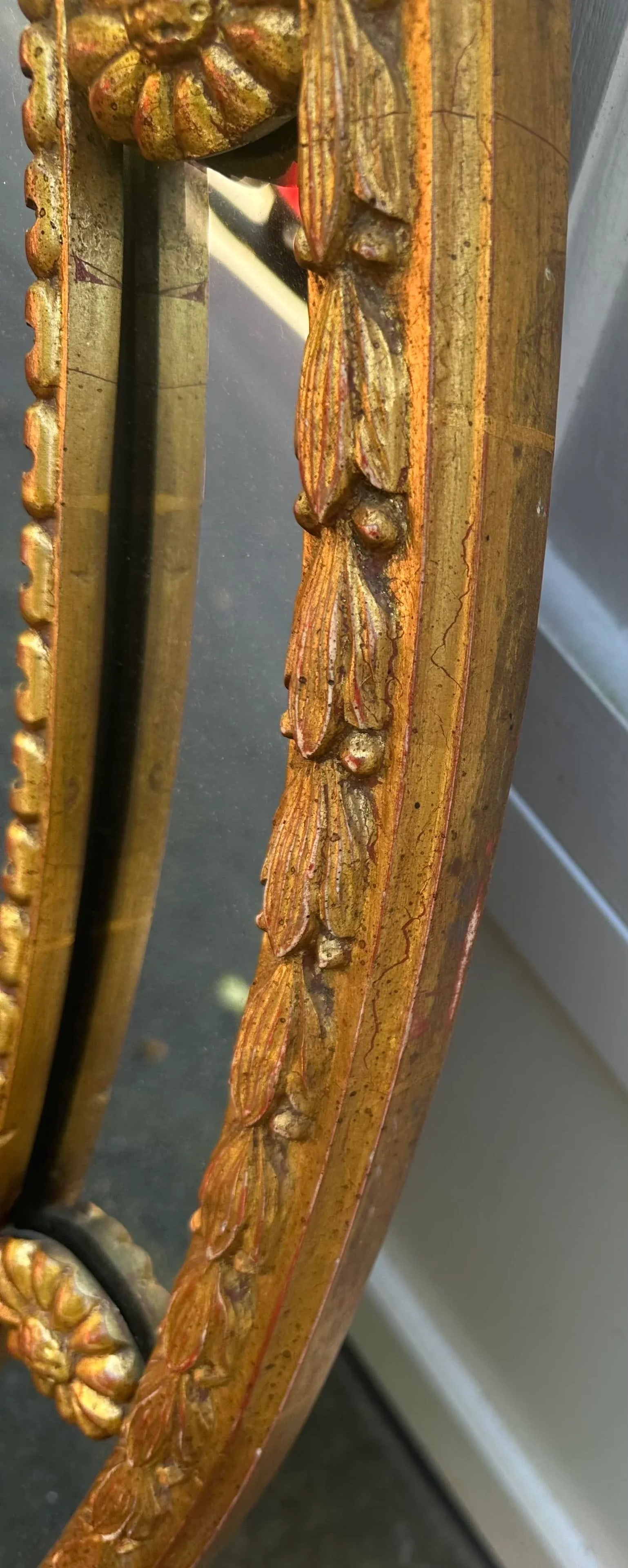 Mirror Fair Carved Oval Giltwood Mirror by Stephen Cavallo - 7