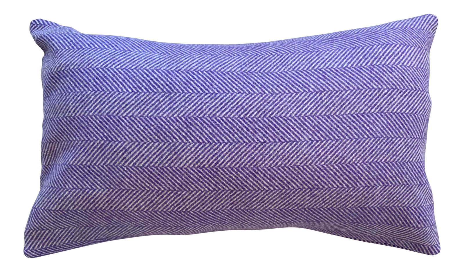 Contemporary FirmaMenta Bright Purple Herringbone Wool Lumbar Pillow: Inspired by the colors of Tuscany this line of pillows from FirmaMenta is super soft and made of an eco-friendly wool. Color create natural and relaxing interiors. This sustainable fabric is produced