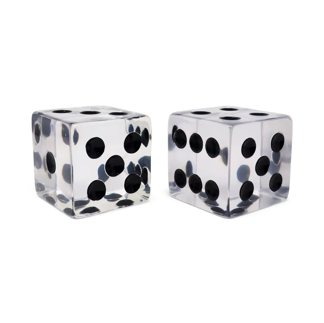 Pair of Vintage Large Lucite Dice - 3