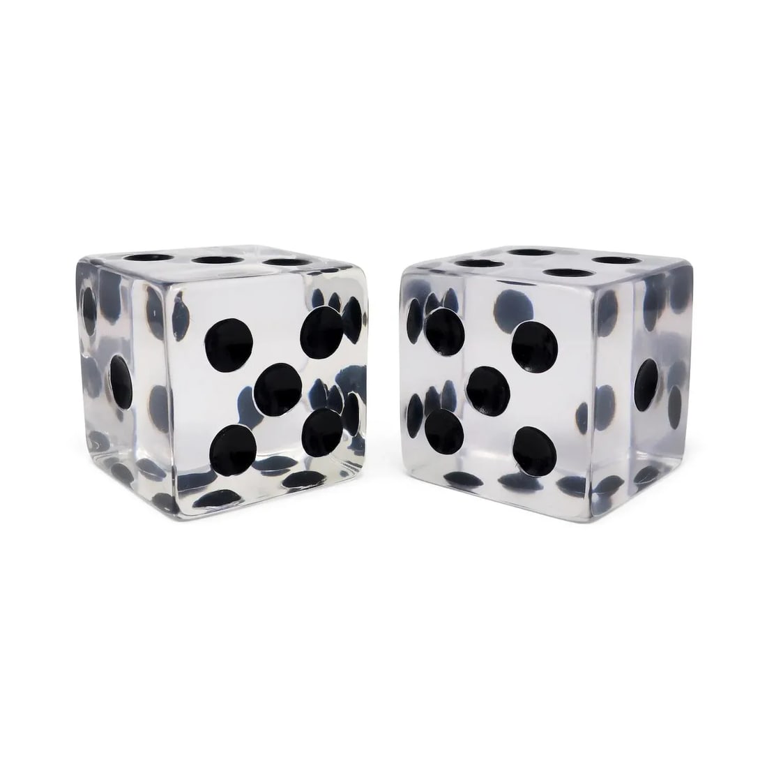 Pair of Vintage Large Lucite Dice - 4