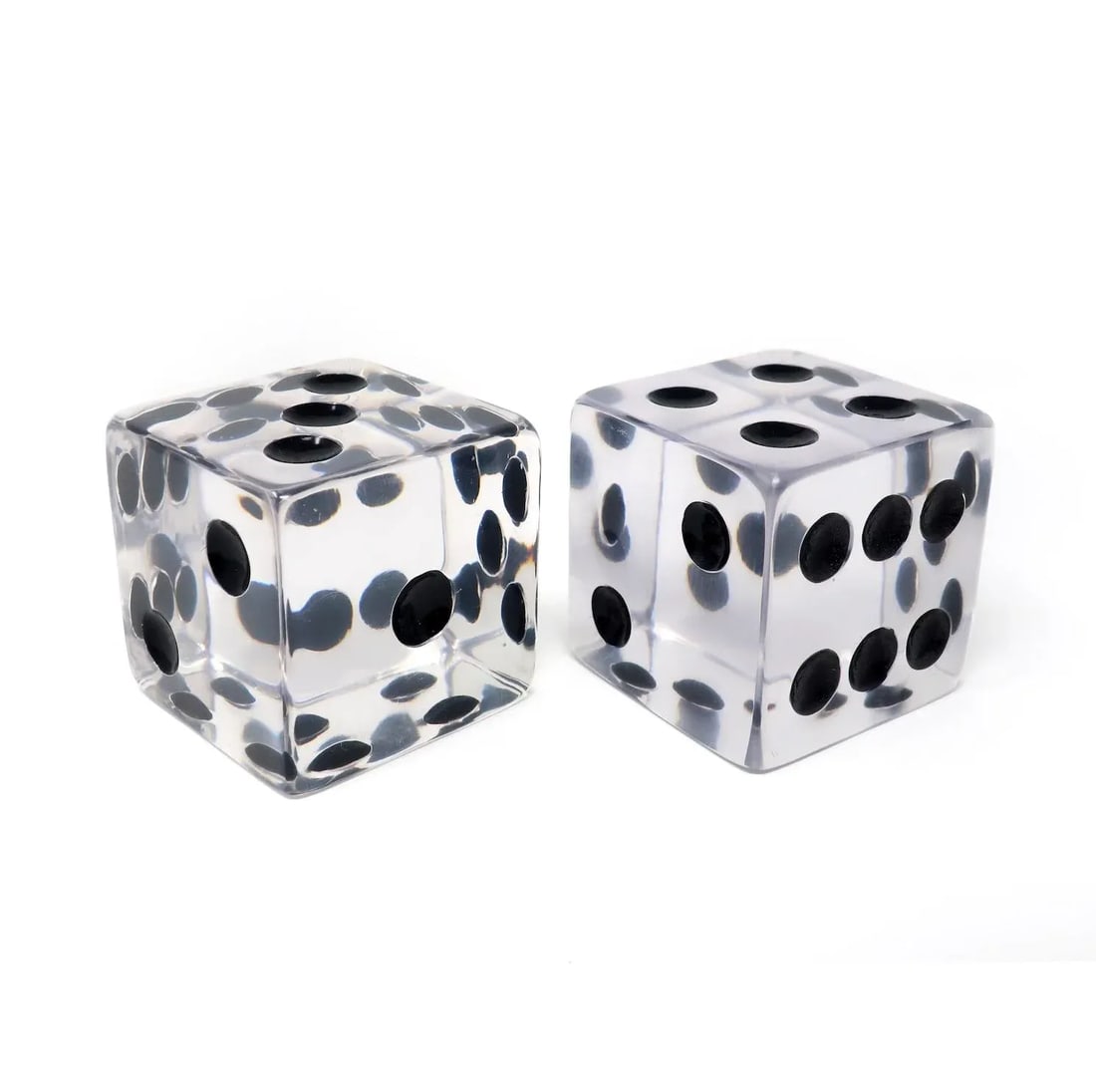 Pair of Vintage Large Lucite Dice - 5