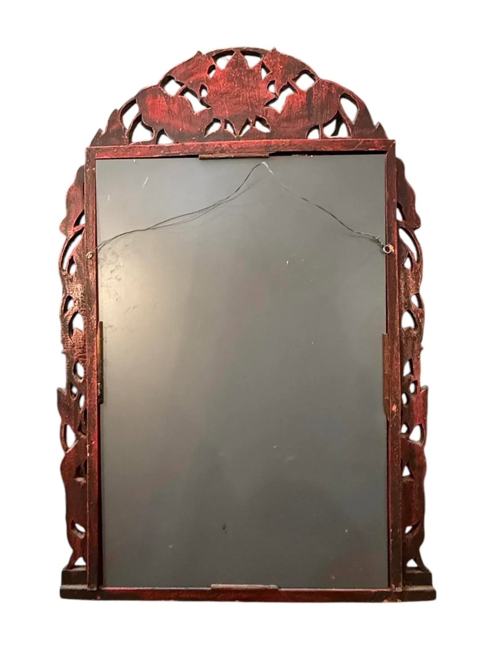 Pair of Mid 20th Century Italian Hand Carved Wooden Frame Mirrors - a Pair - 4