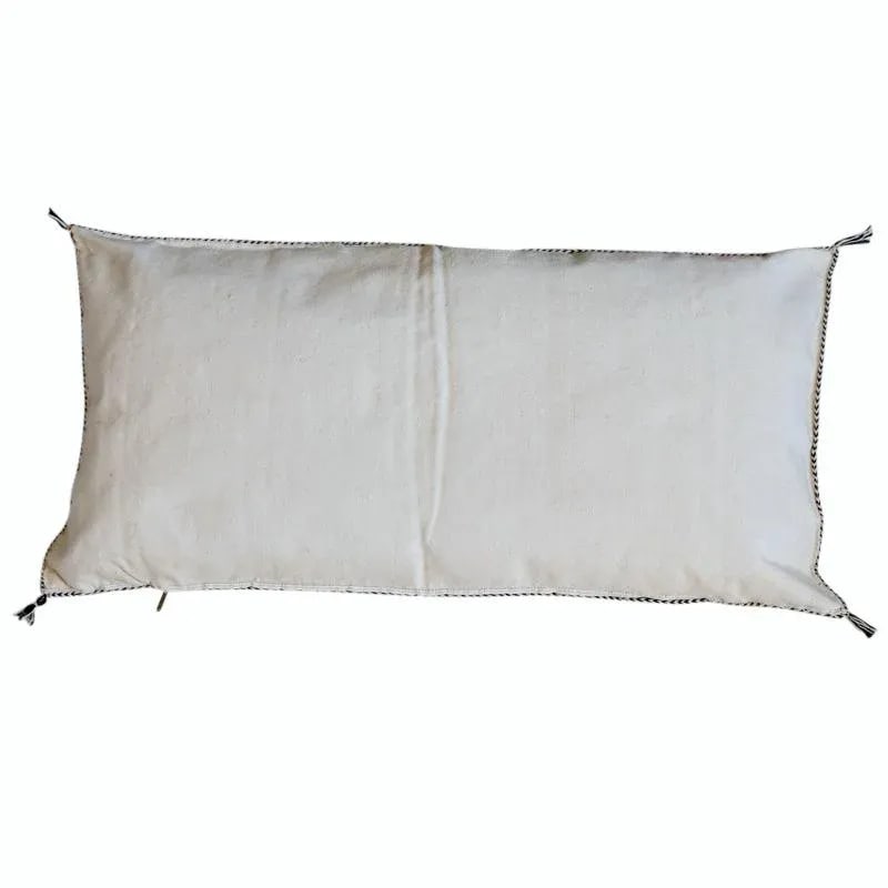 Moroccan Sabra Silk Pillow - White - 2