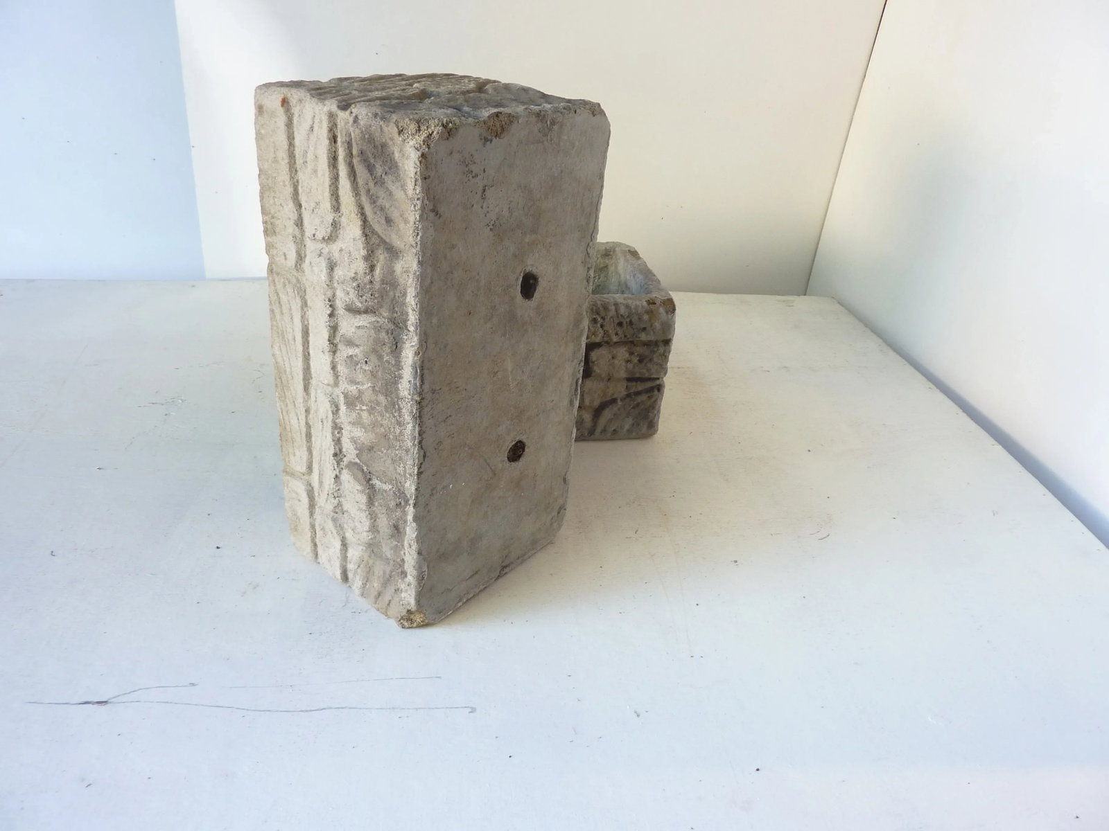 Vintage Concrete Planters - a Pair - 3