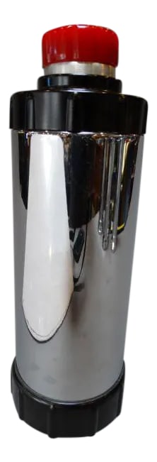 Mid 20th Century Stainless Cocktail Shaker Thermos: Rare Stainless Steel Cocktail Shaker Thermos with sweet plastic details. Whip this out at your next picnic. 11.5 x 4 x 4. Condition: Alterations: Original Condition Unaltered Imperfections: Some