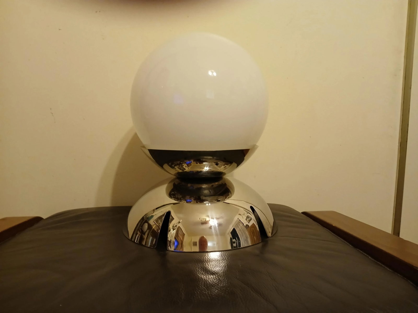 Custom Stainless Steel and Glass Table Lamp - 2