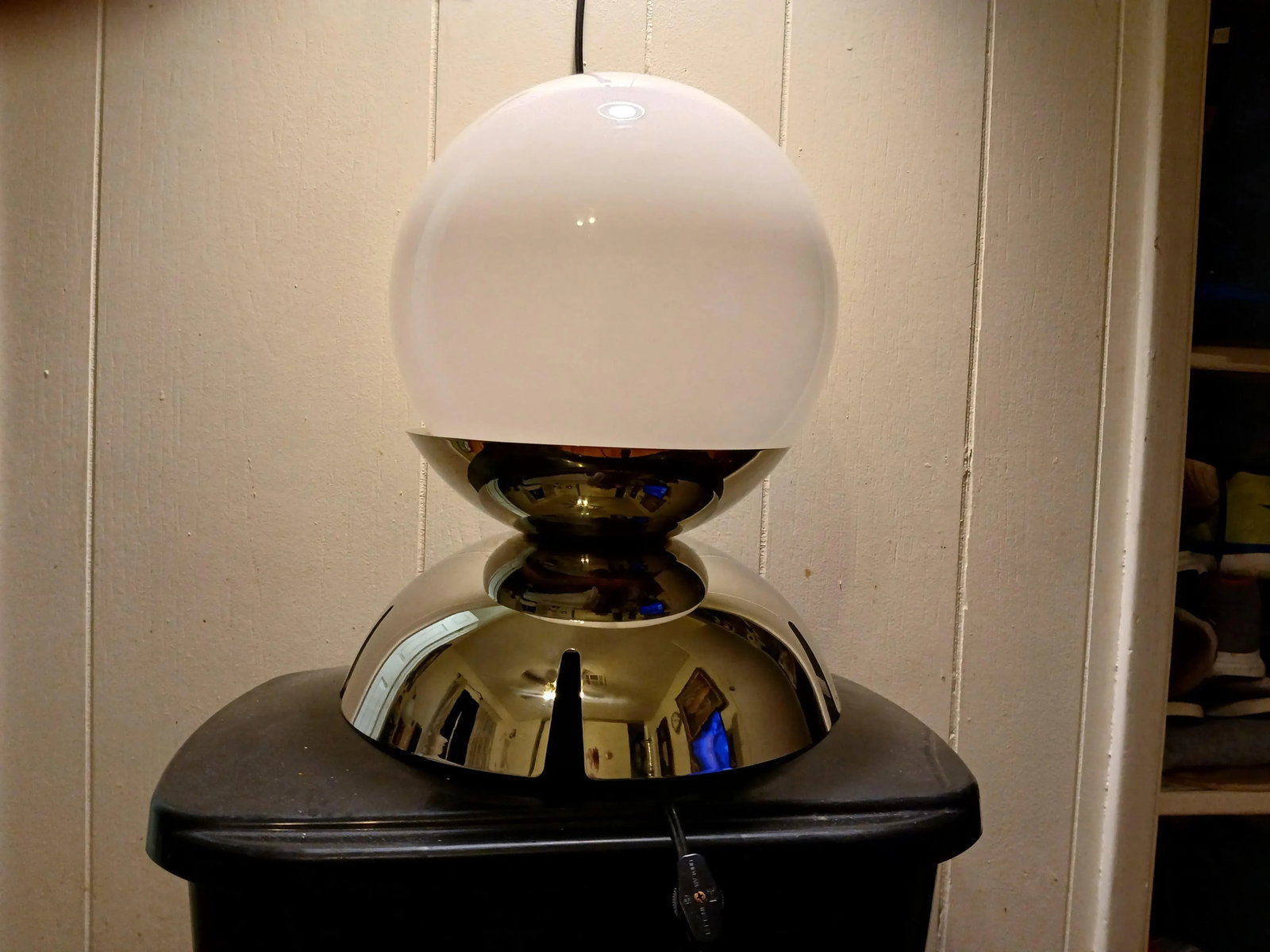 Custom Stainless Steel and Glass Table Lamp - 3