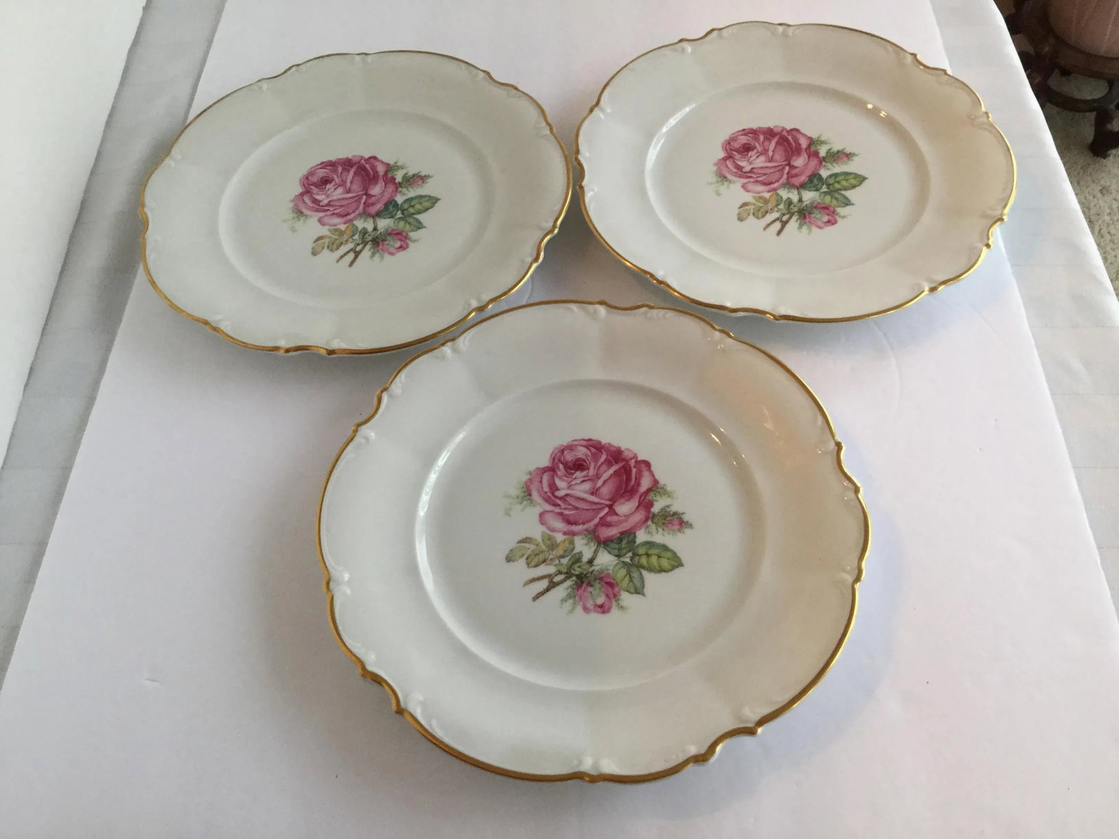 1950s Bavarian China Plates - Set of 3 - 13