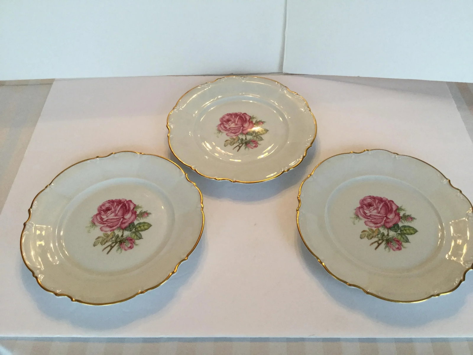 1950s Bavarian China Plates - Set of 3 - 2