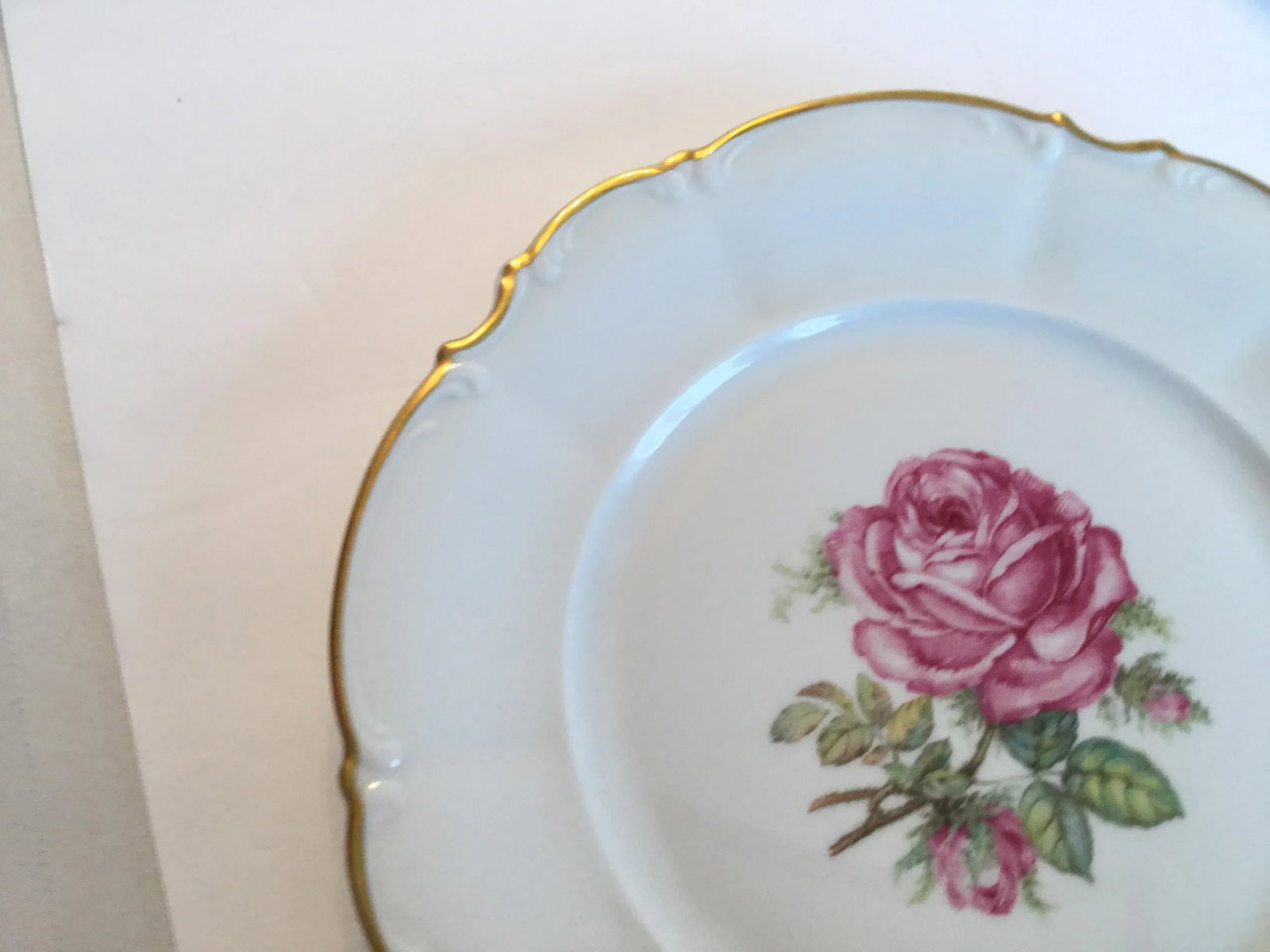 1950s Bavarian China Plates - Set of 3 - 3