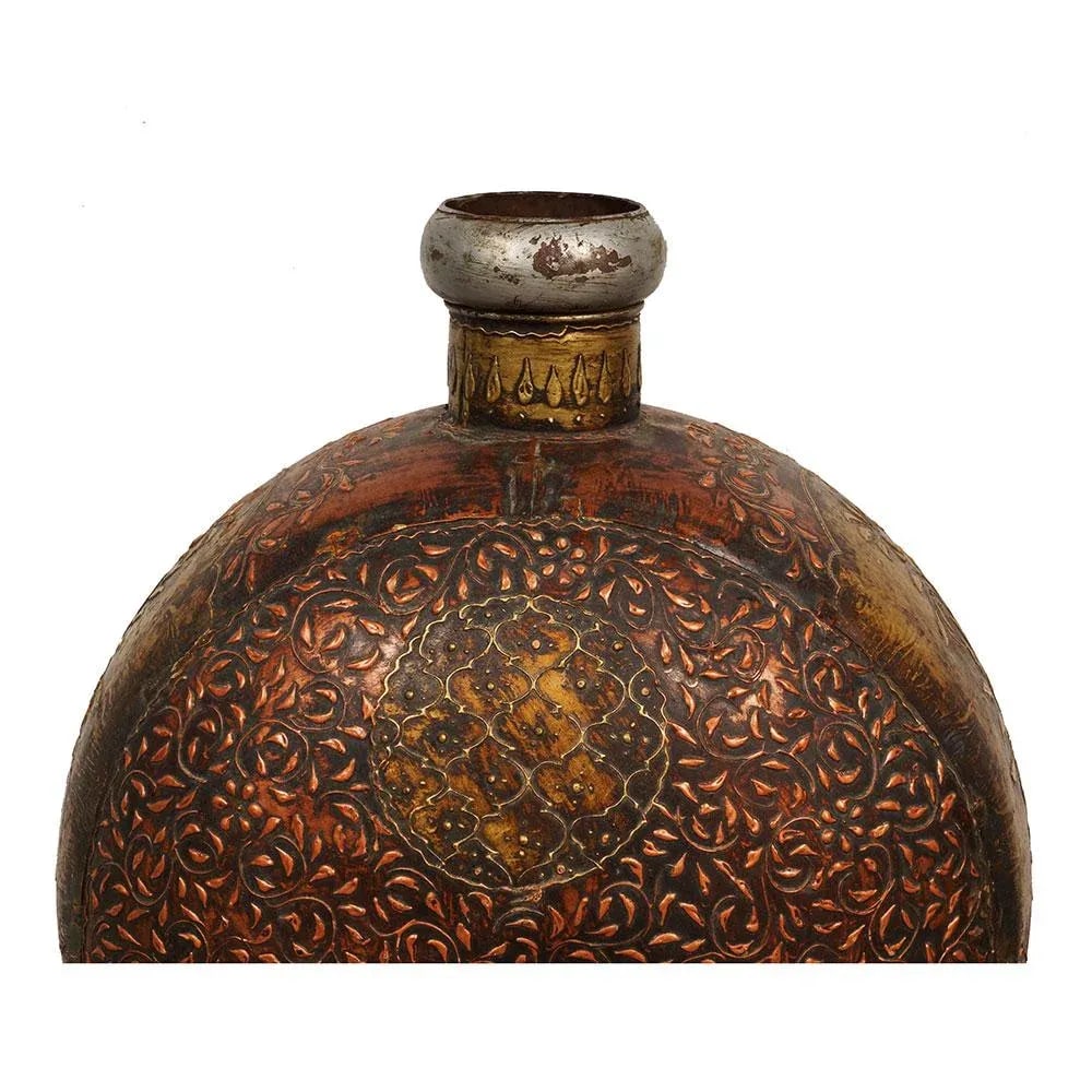 Antique Tibetan Handcraft Copper Tin Container - 2