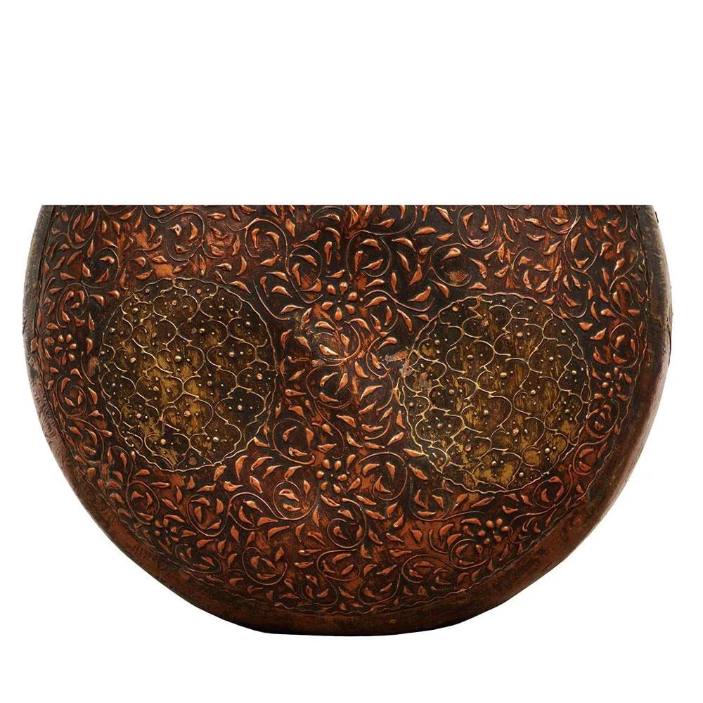 Antique Tibetan Handcraft Copper Tin Container - 3