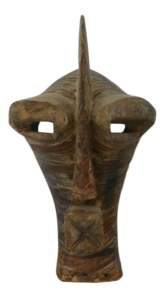 African Songye Mid Century Hand Carved Wooden Tribal Mask: Mid Century African Songye Hand Carved Wooden Tribal Mask sold as found in good Condition showing only minor signs of wear. Condition: Alterations: Original Condition Unaltered Imperfections: Some