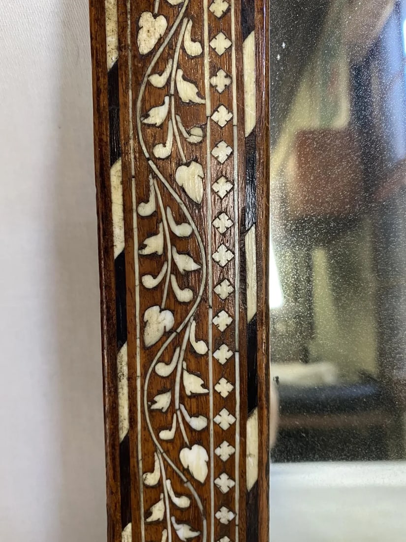 1960s Middle Eastern Bone-Inlaid Mirror - 2