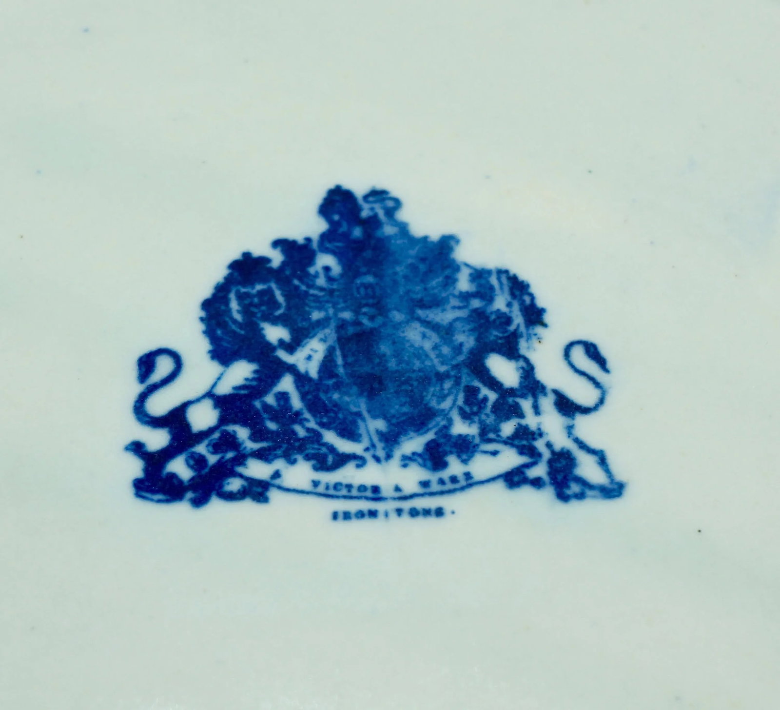 Late 19th Century Ironstone Blue and White Town Scene Plate - 8