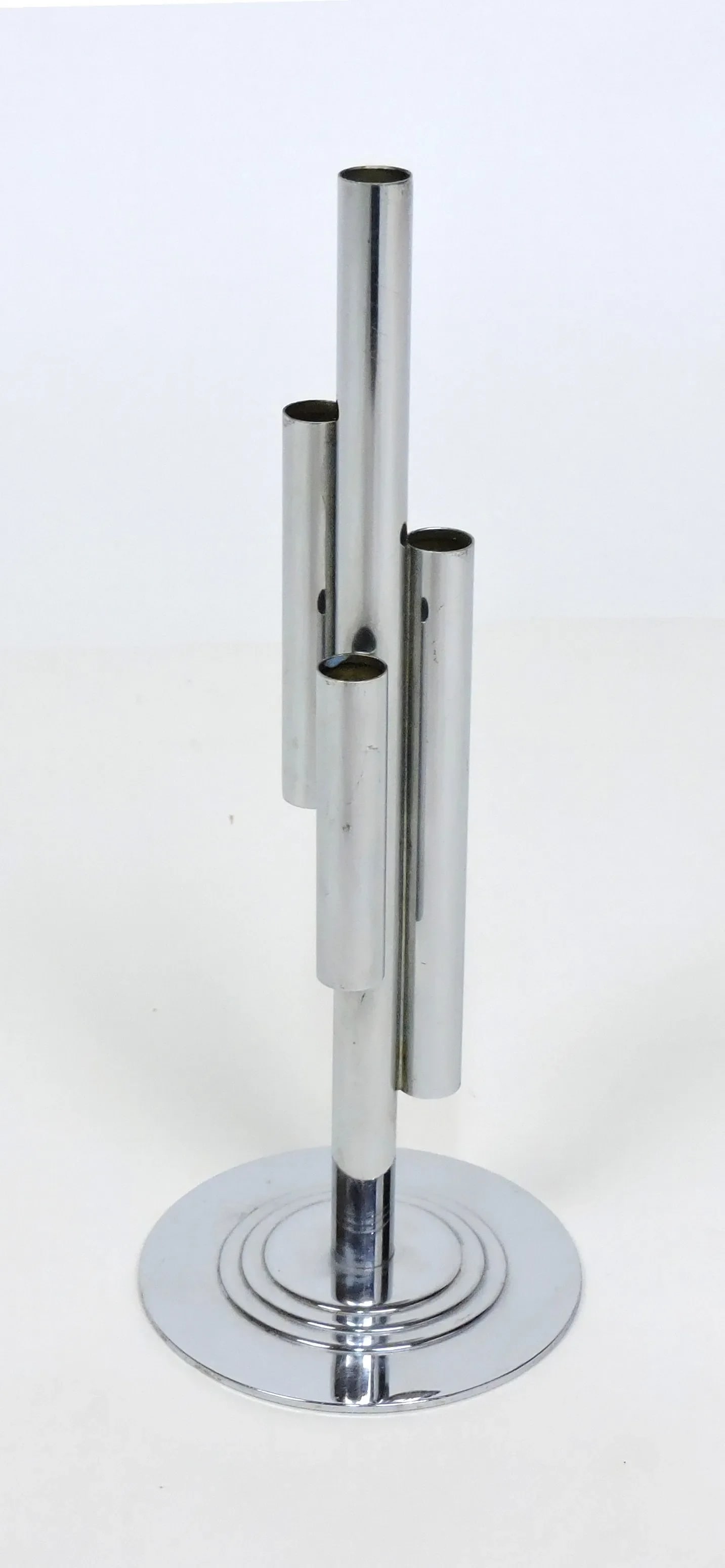 1930s Art Deco Chase Tubular Chrome Bud Vase by Ruth & William Gerth - 2