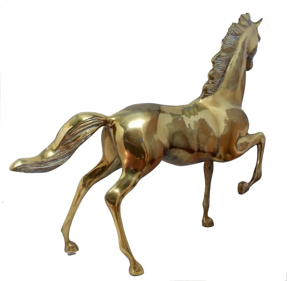 1970s Vintage Brass Horse - 2