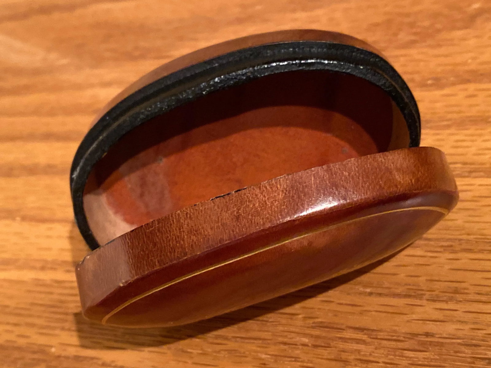 Vintage Handmade Leather Small Trinket Box Made in Firenze Italy - 7