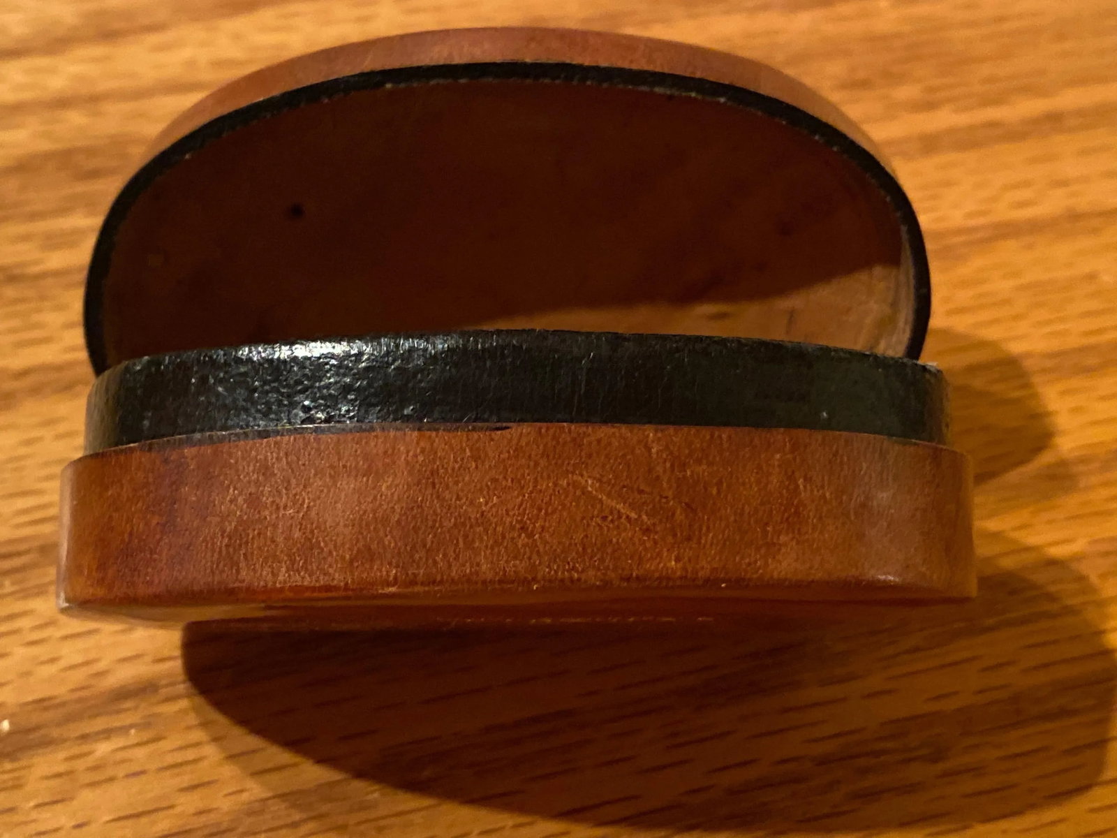 Vintage Handmade Leather Small Trinket Box Made in Firenze Italy - 8