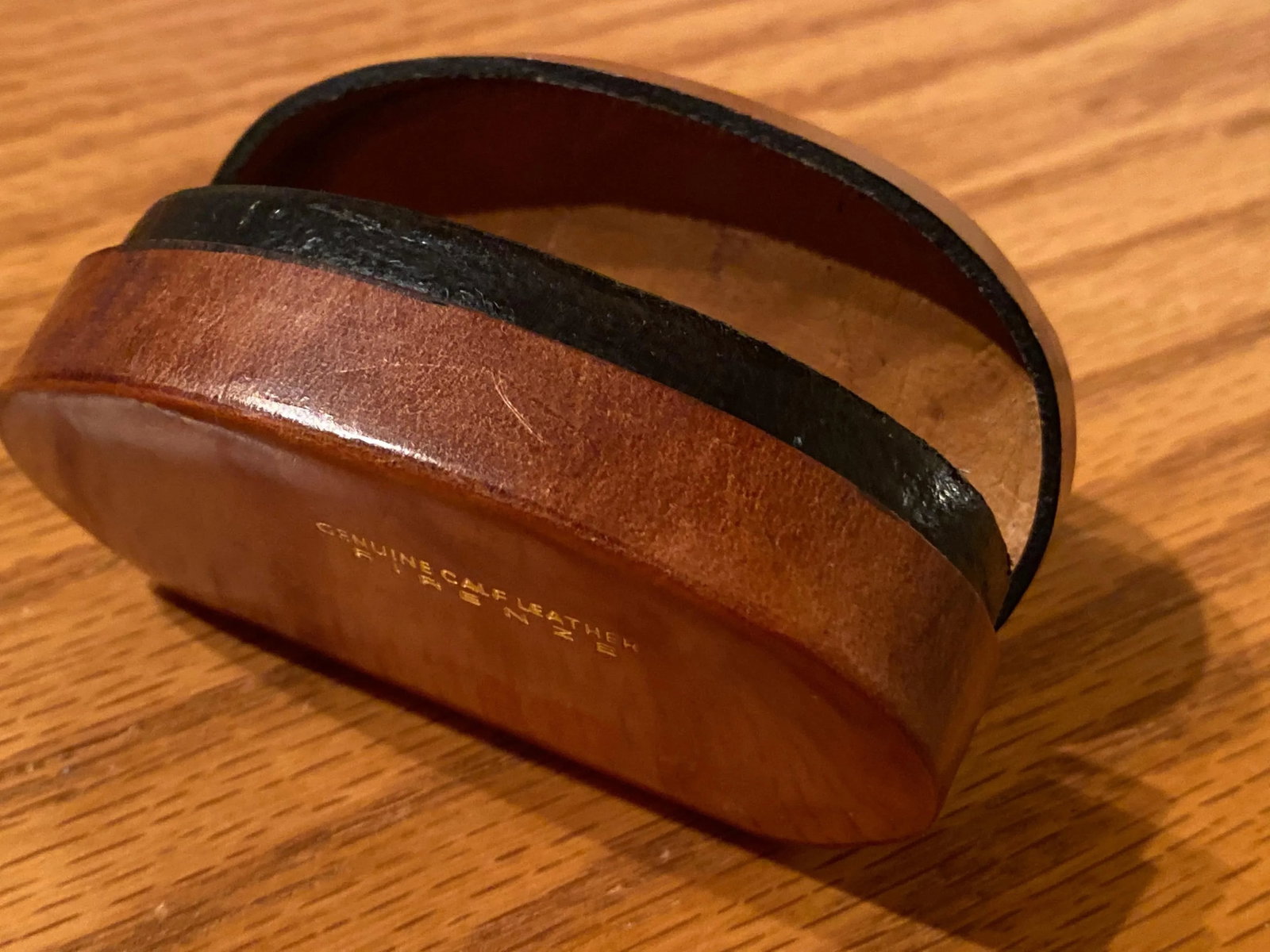 Vintage Handmade Leather Small Trinket Box Made in Firenze Italy - 9